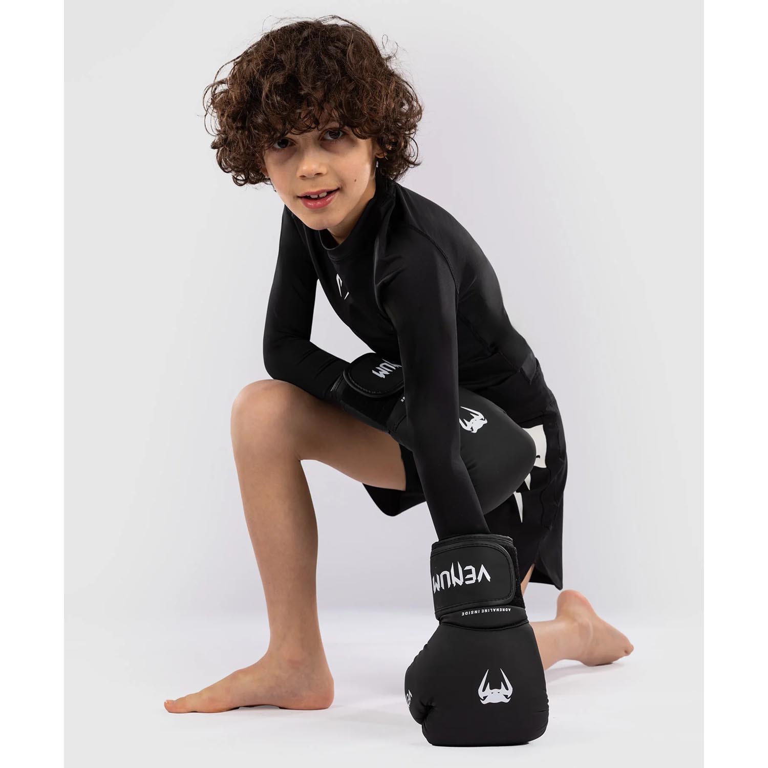 VENUM MMA Fight Shorts, Kids, Light, black, 14 J