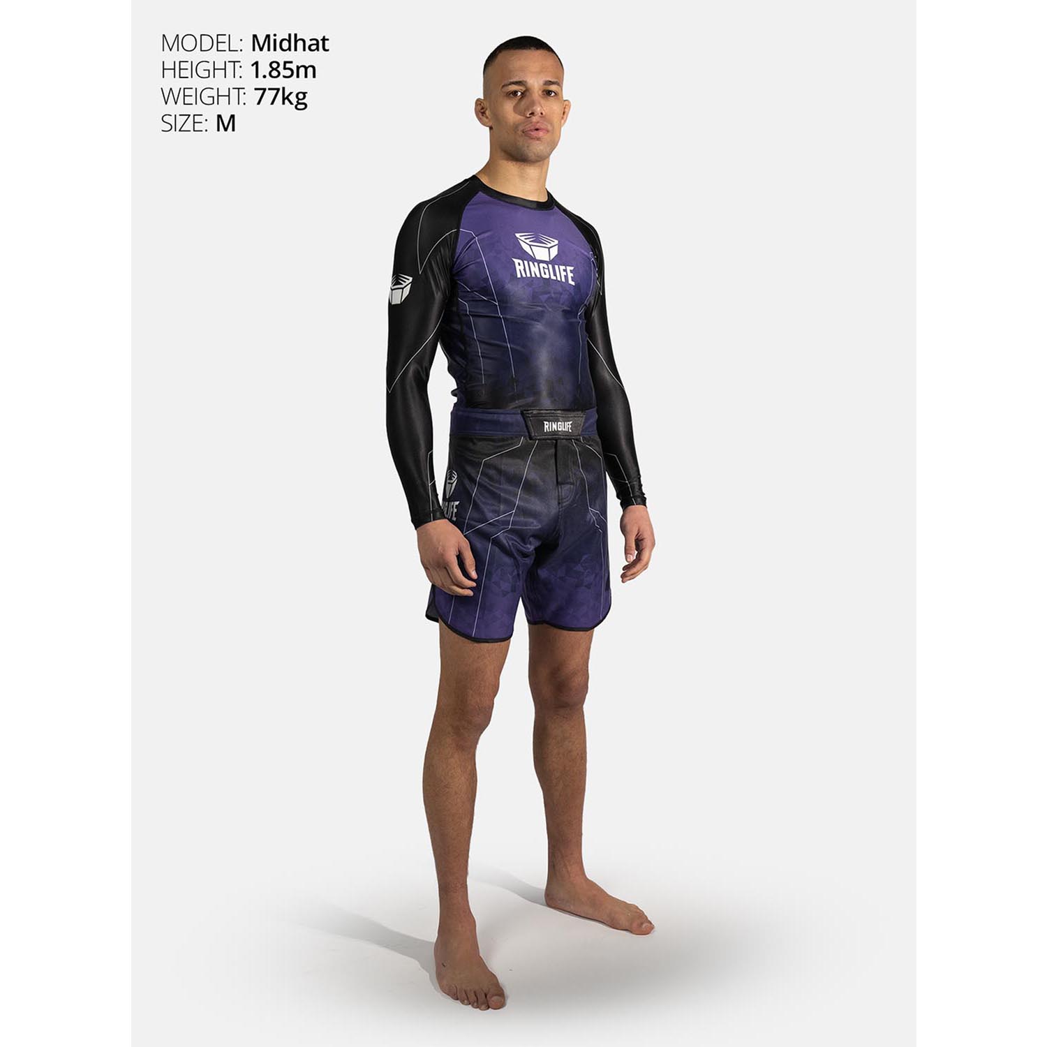 RINGLIFE Rashguard L/S - Transition black-purple S