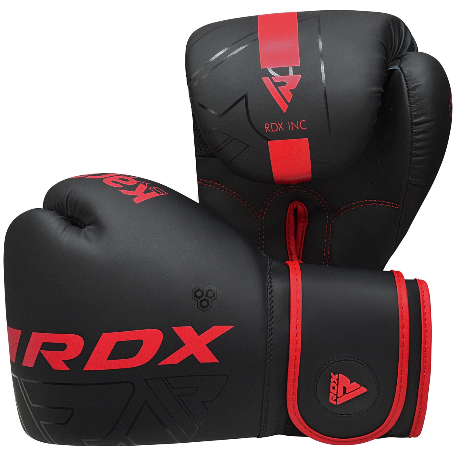 RDX Boxing Gloves, Kara Series F6, black-red, 14 Oz
