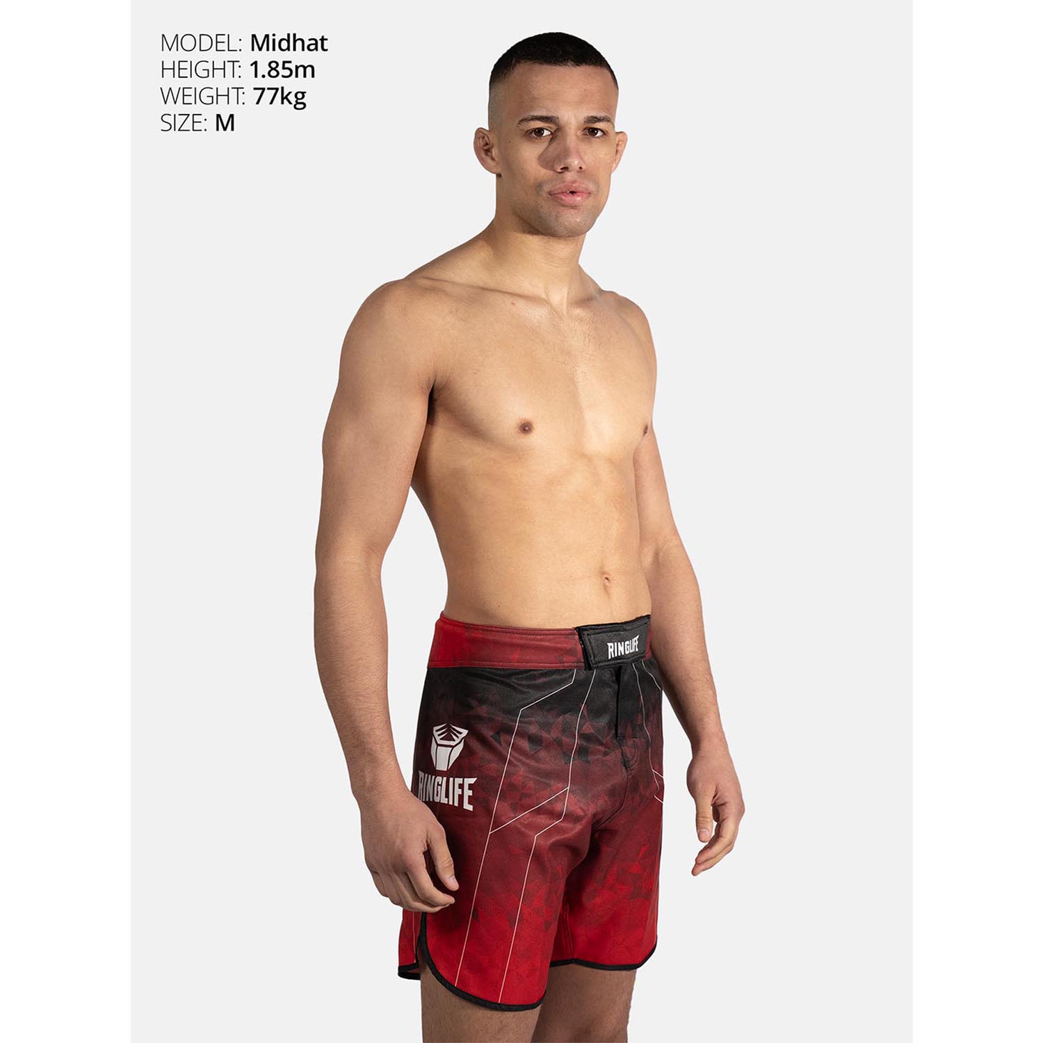 RINGLIFE MMA Shorts - Transition schwarz-rot M