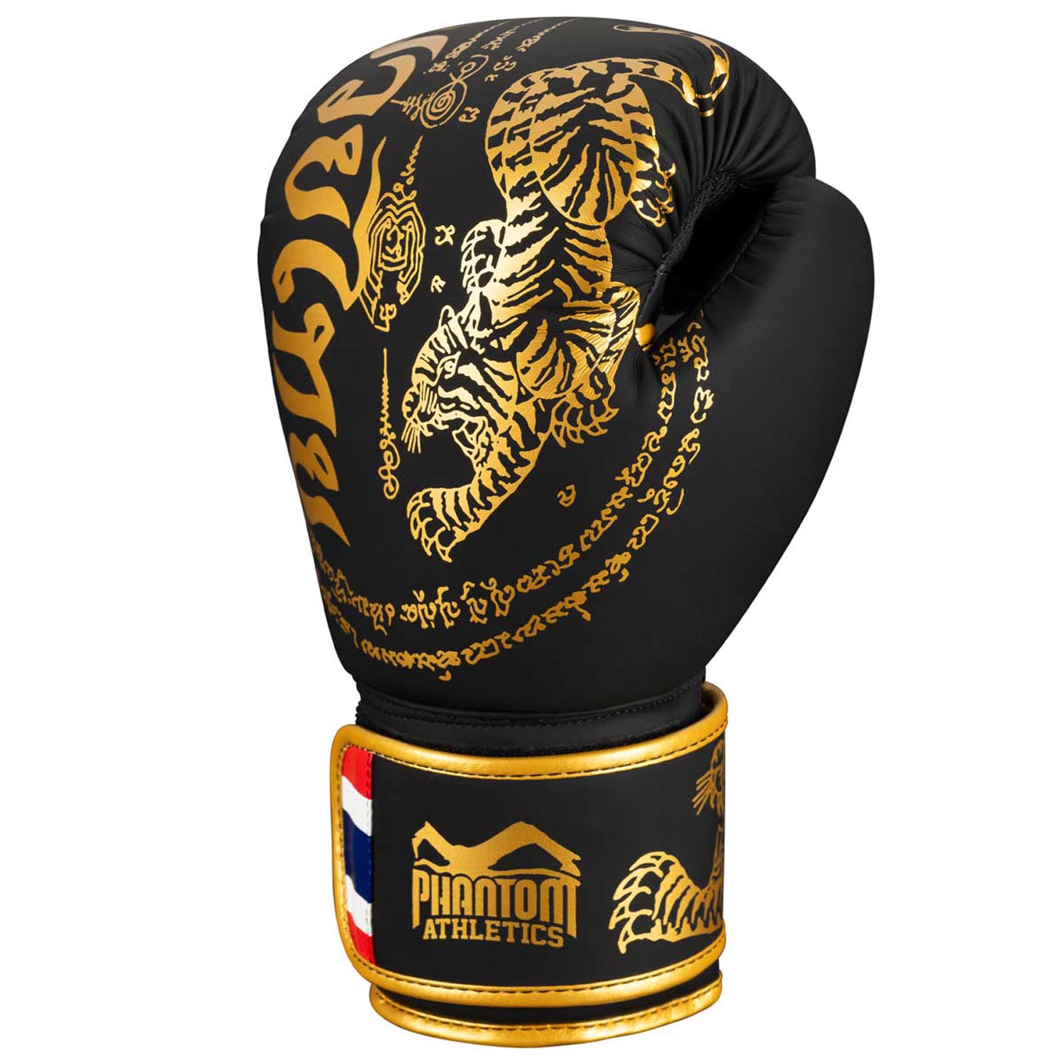 Phantom Athletics Boxing Gloves, Muay Thai, black-gold, 12 Oz