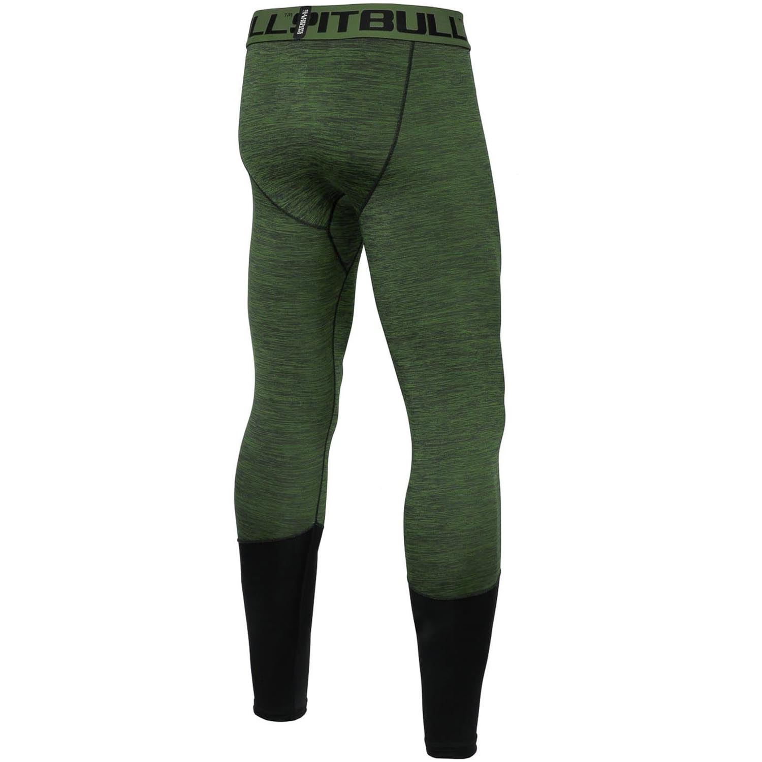 Pit Bull West Coast Compression Pants, Performance, Small Logo, dunkelgrün, S