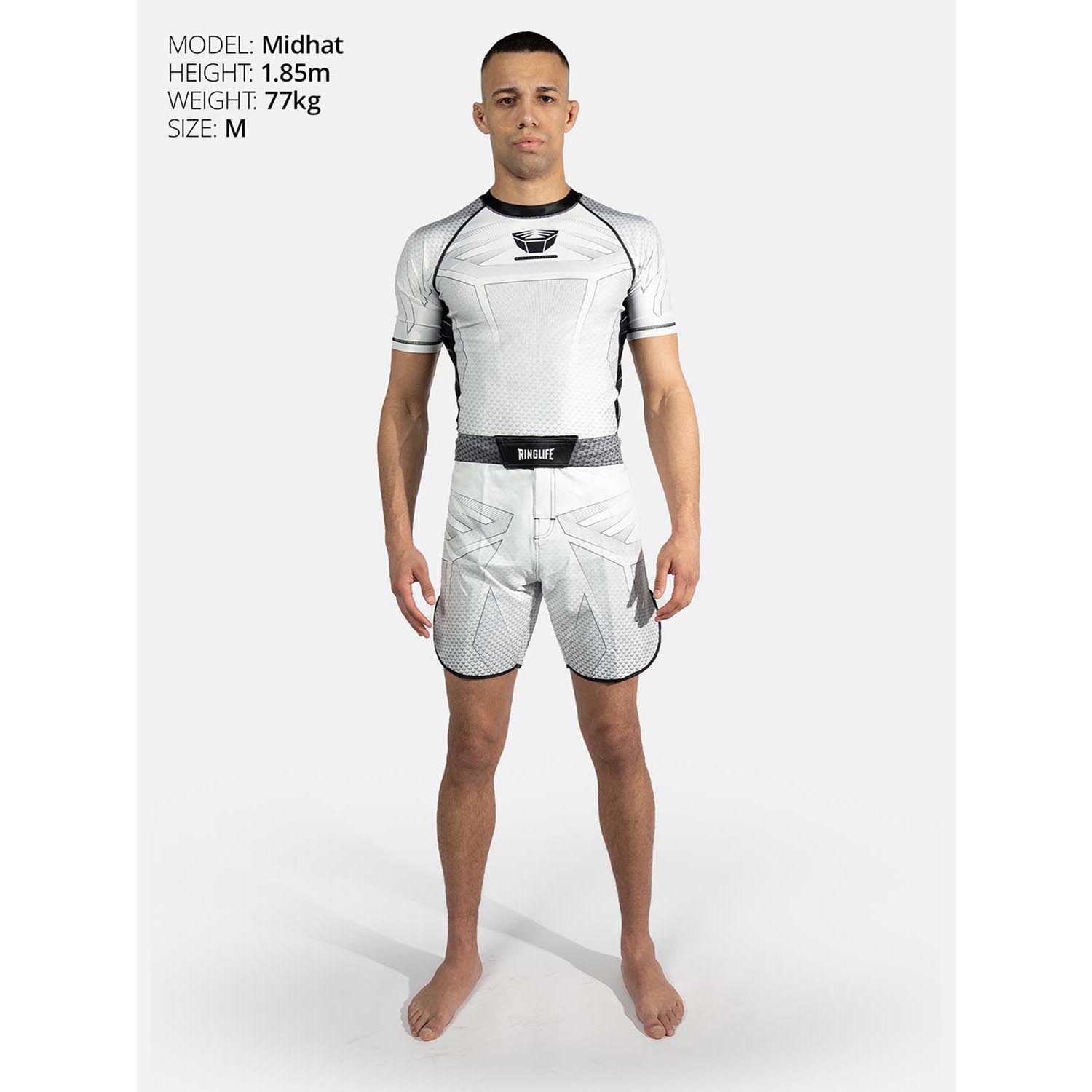 RINGLIFE Rashguard, S/S - Octaring 2.0 weiss-schwarz XL