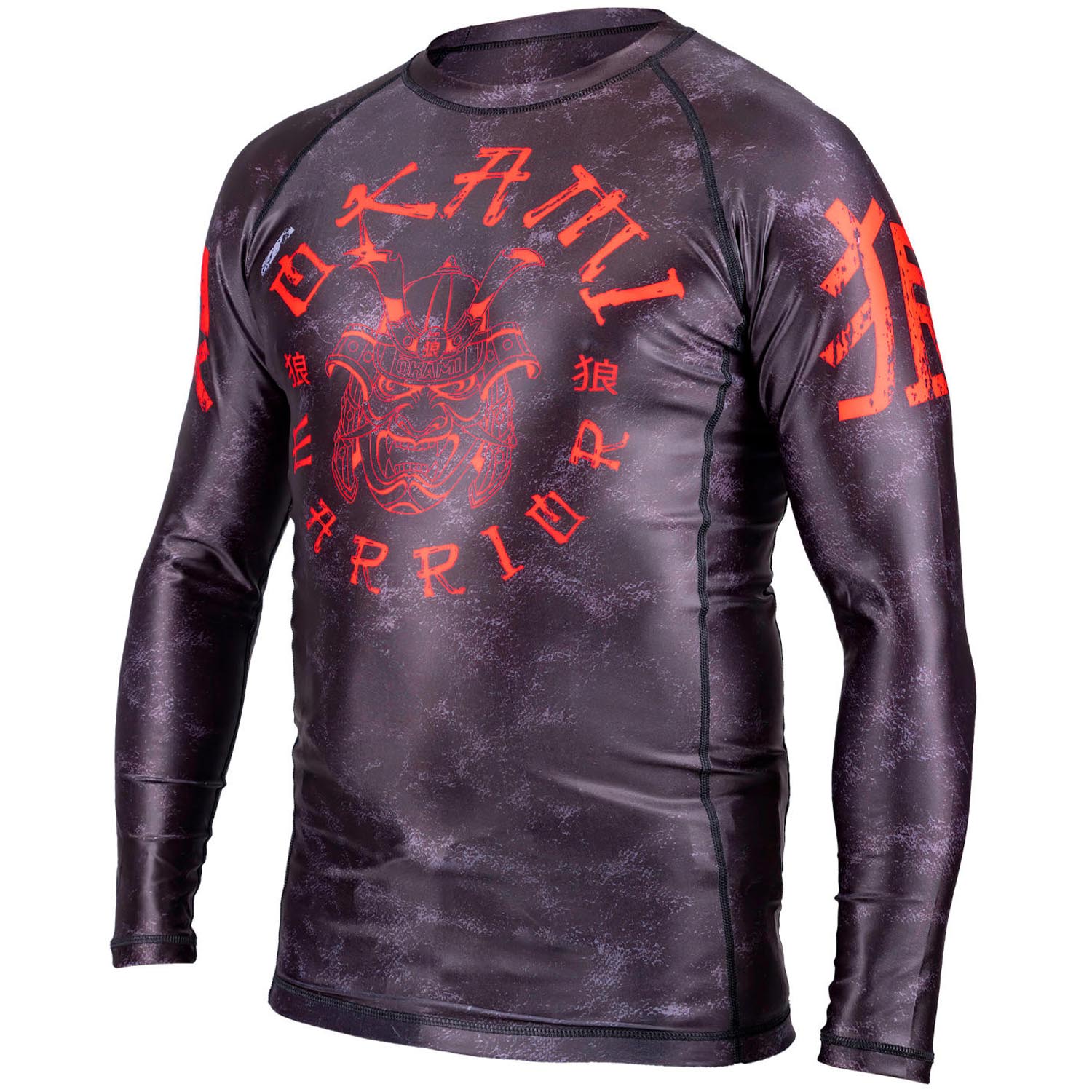 OKAMI Rashguard, L/S, Warrior, schwarz, L