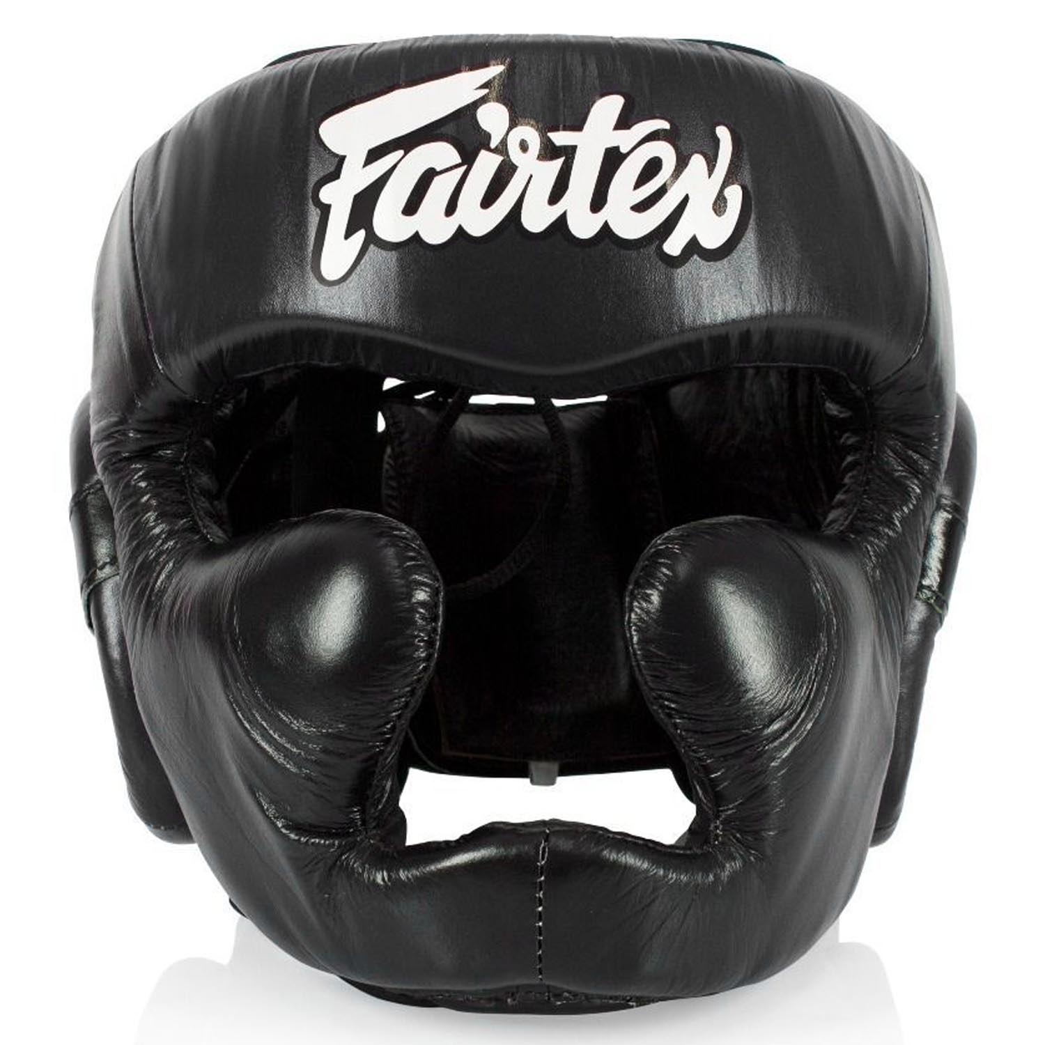 Fairtex Head Guard, HG13L, Diagonal Vision, black, M