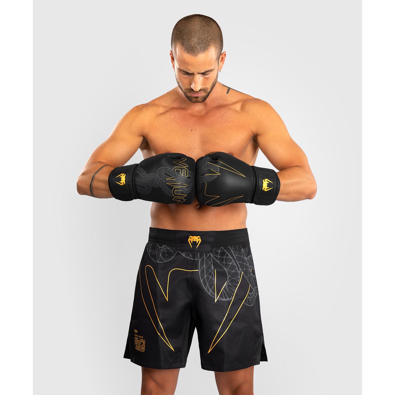 VENUM MMA Fight Shorts, Serpenti, black-silver-gold, XXL