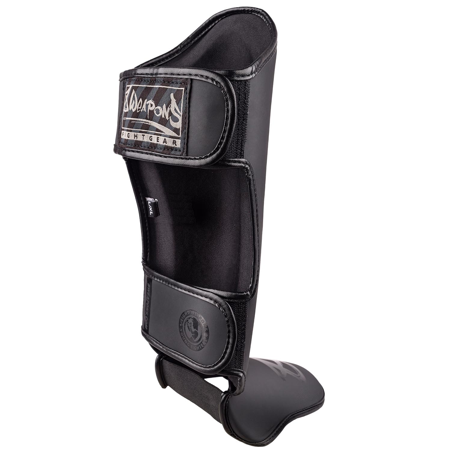 8 WEAPONS Shin Guards, Kids, Unlimited 2.0, black-black, L/XL