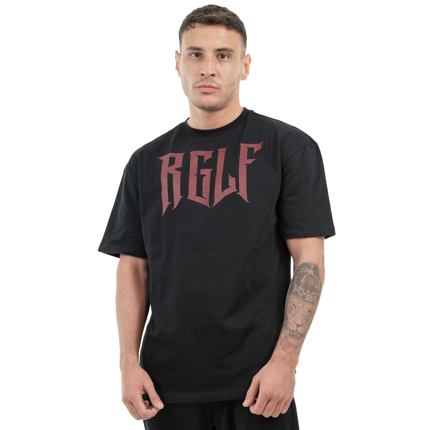 RINGLIFE T-Shirt, RGLF Oversize, schwarz-rot