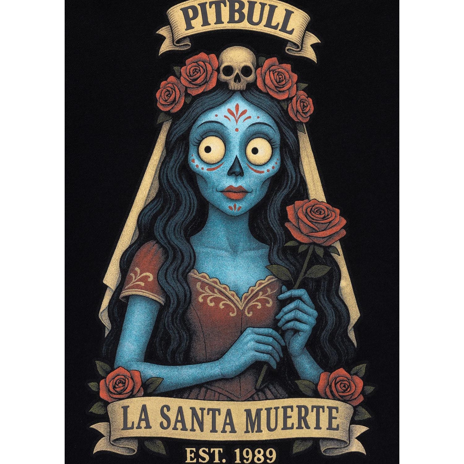 Pit Bull West Coast Hoody, Women, La Santa Muerte, black, XL