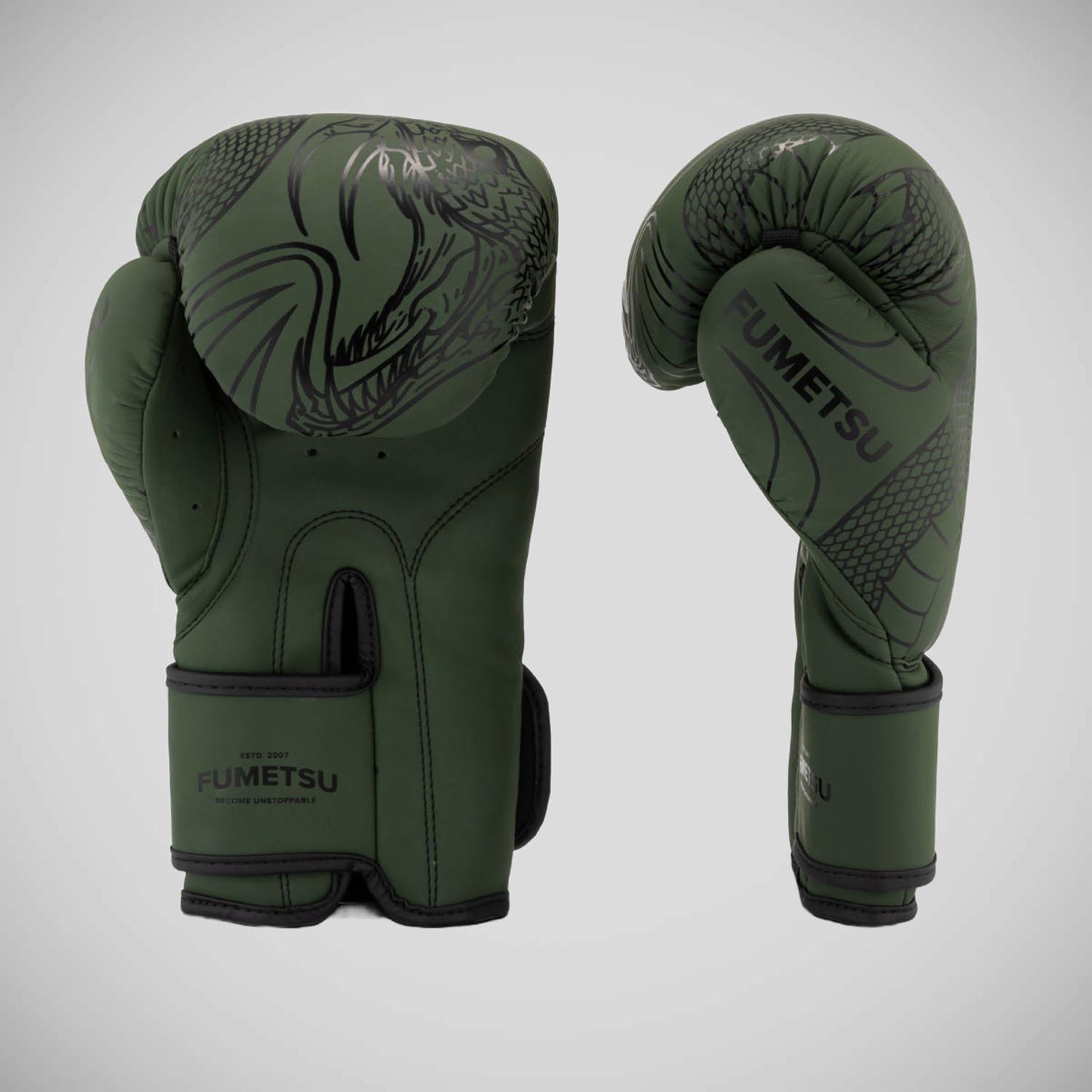 Fumetsu Boxing Gloves, Anaconda, khaki-black, 10 Oz