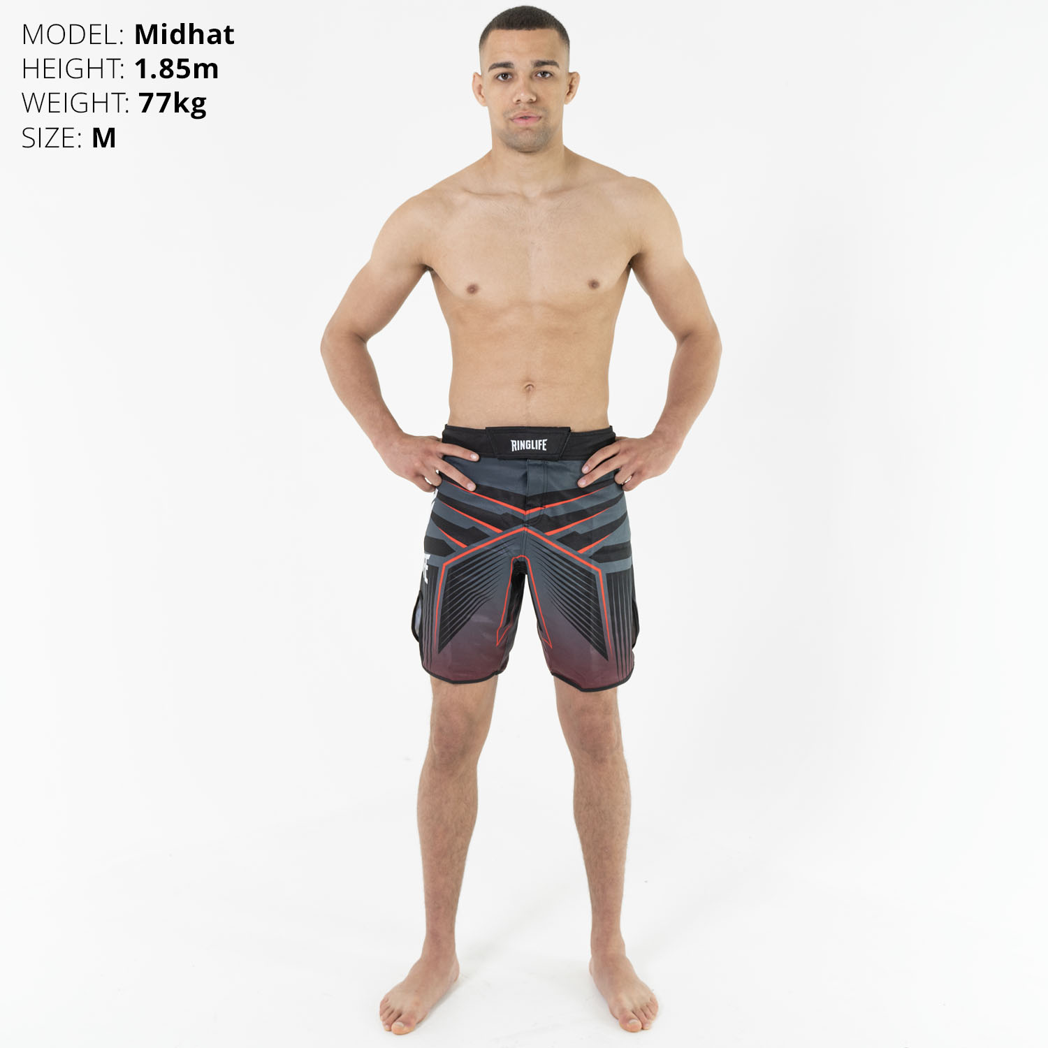 RINGLIFE MMA Shorts - Octaring schwarz-rot XXL