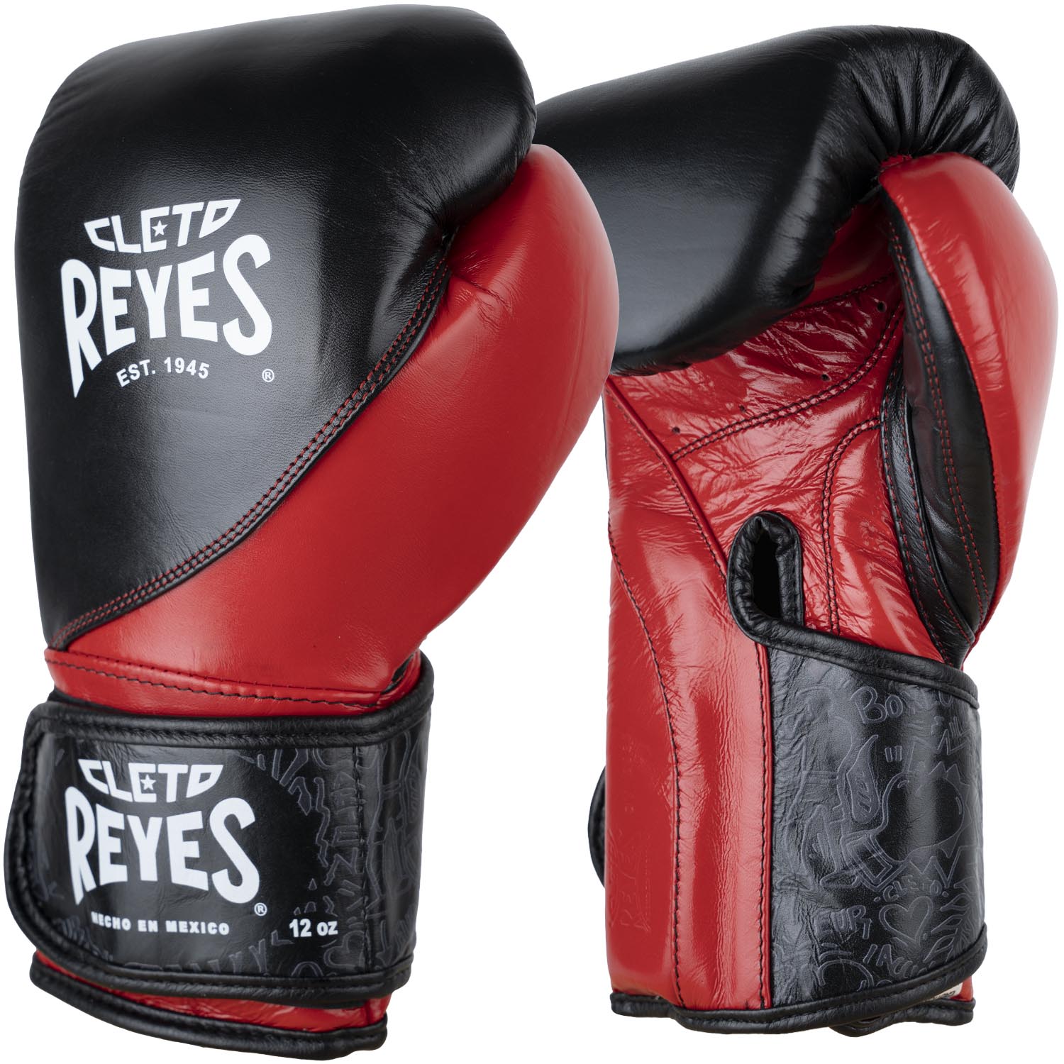Cleto Reyes Boxing Gloves, High Precision Training, black-red, 10 Oz