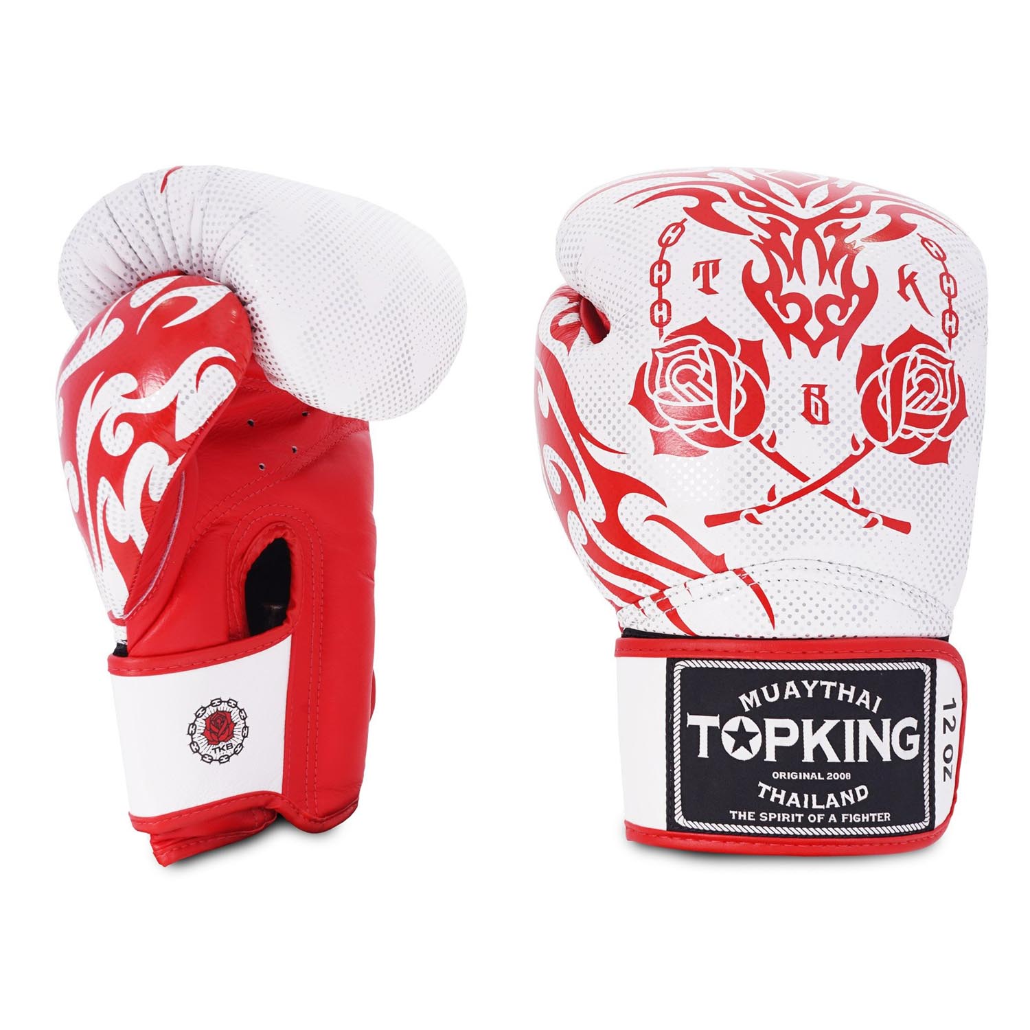 TOP KING BOXING Boxing Gloves, Dragon, white-red