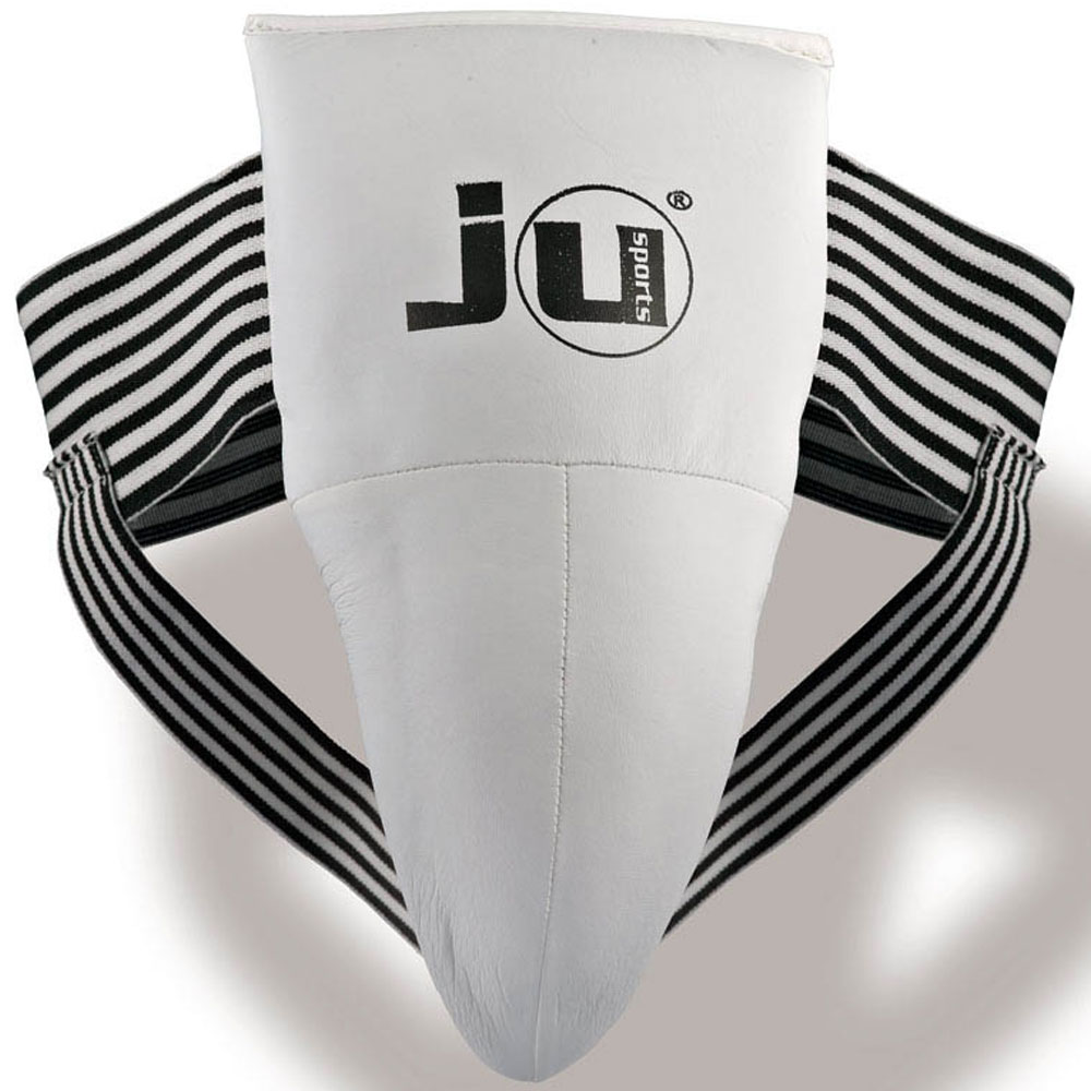 Ju-Sports Groin Guard, synthetic leather, white, XL