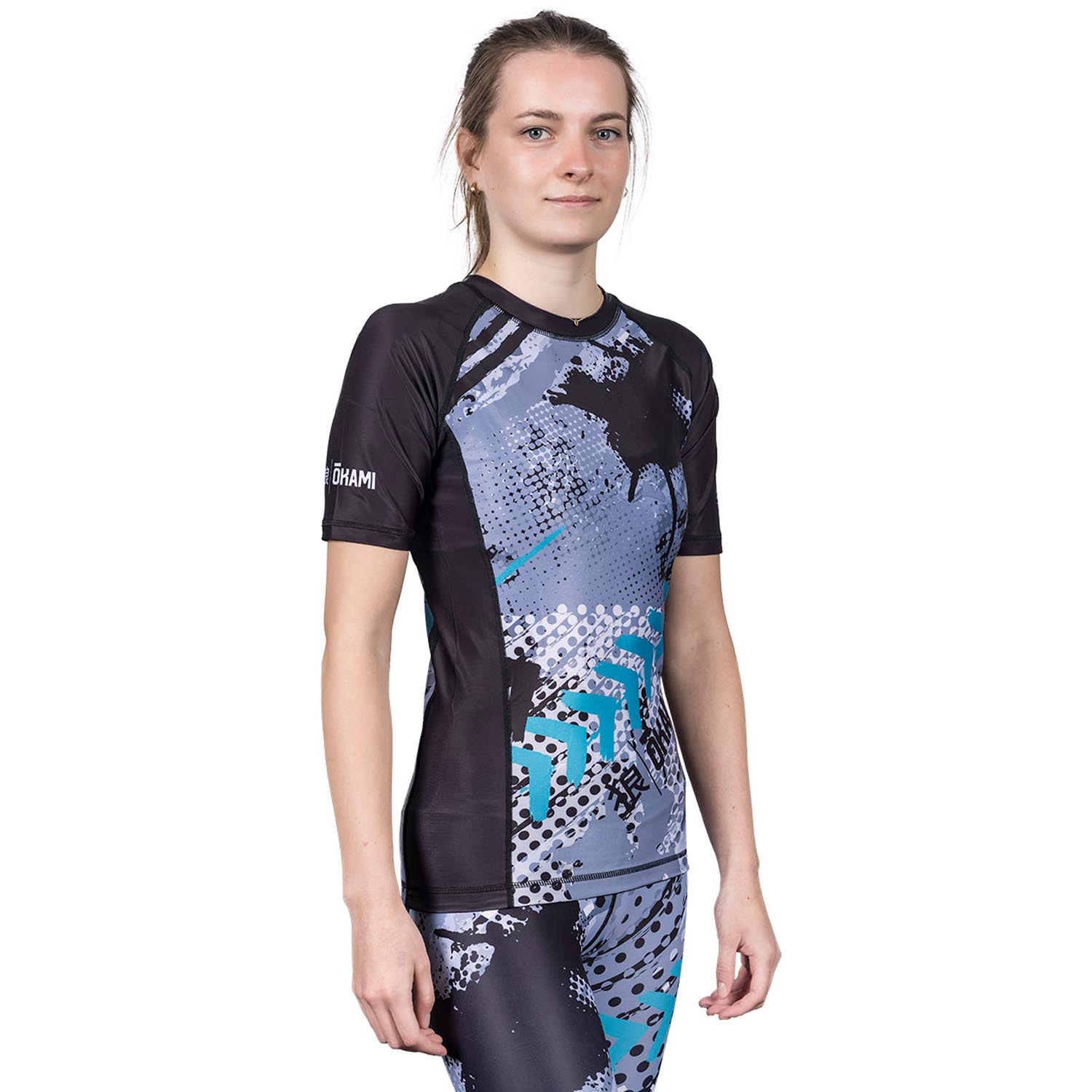 OKAMI Rashguard, S/S, Women, Dark Shadow