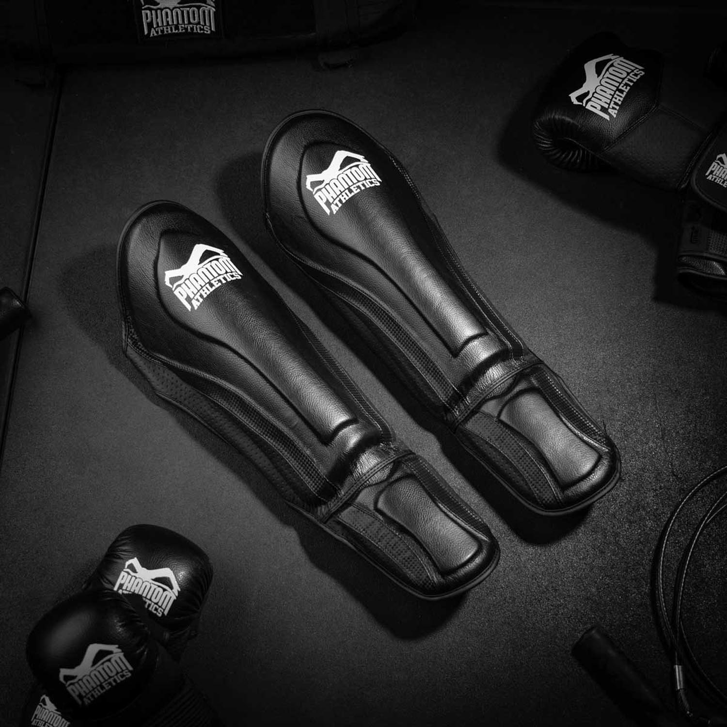 Phantom Athletics Shinguards, Riot Pro, black, S/M