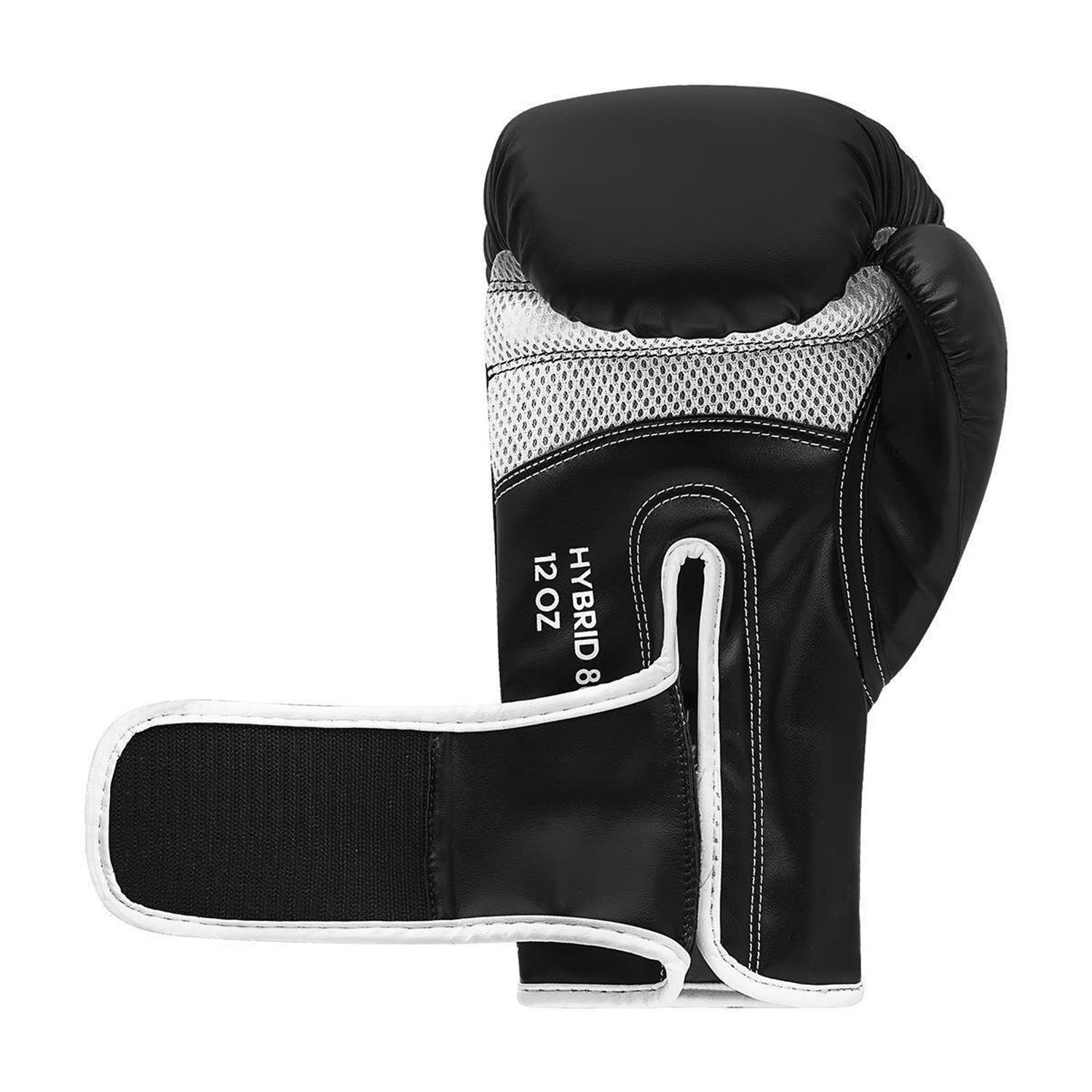 adidas Boxing Gloves, Hybrid, 80, black-white, 16 Oz