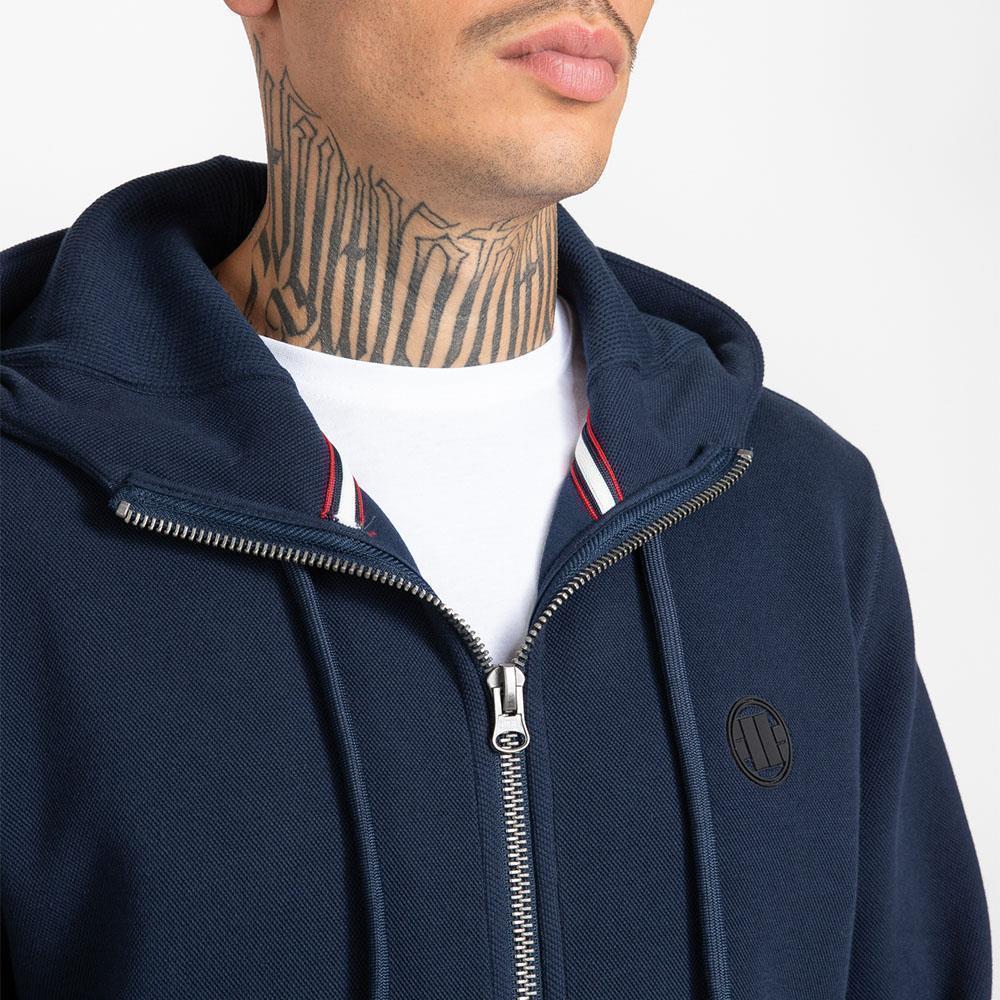 Pit Bull West Coast Zip Hoody, Pique, Small Logo, navy, XL