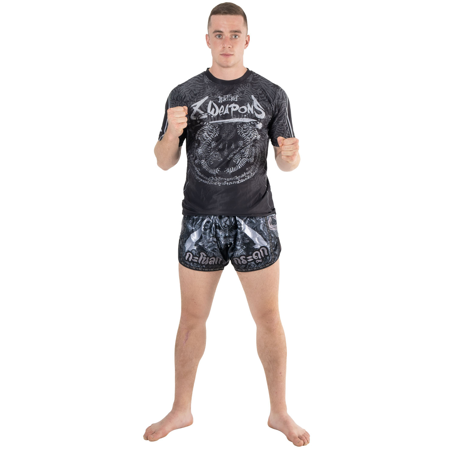 8 WEAPONS Functional T-Shirt, Tiger Yant, black-grey, M