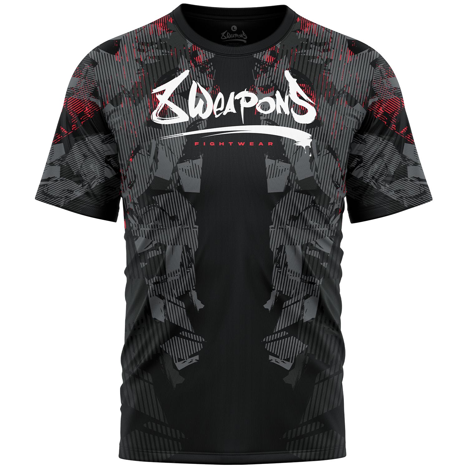 8 WEAPONS Functional T-Shirt, Hit 2.0, black-red, L