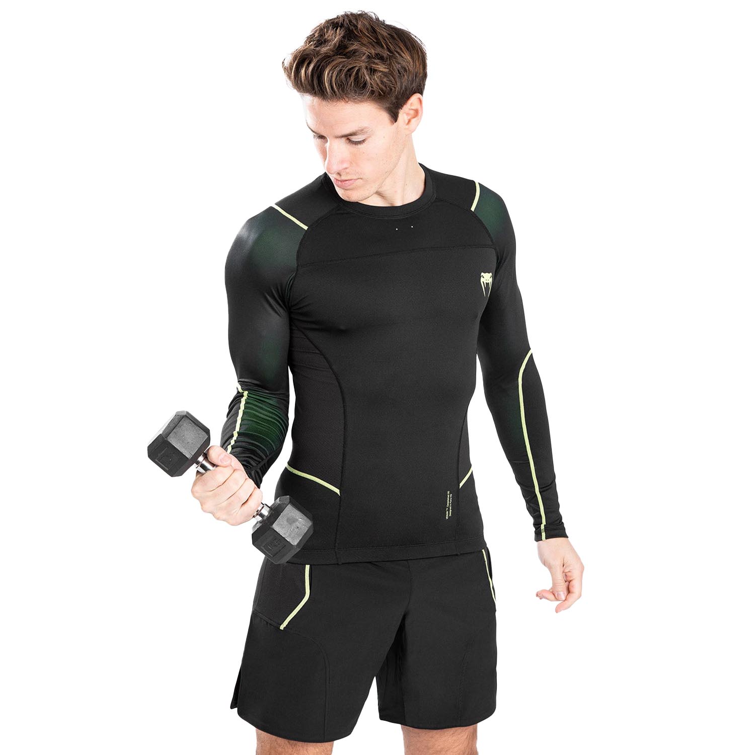 VENUM Rashguard, L/S, Fusion 2.0, black-yellow, S