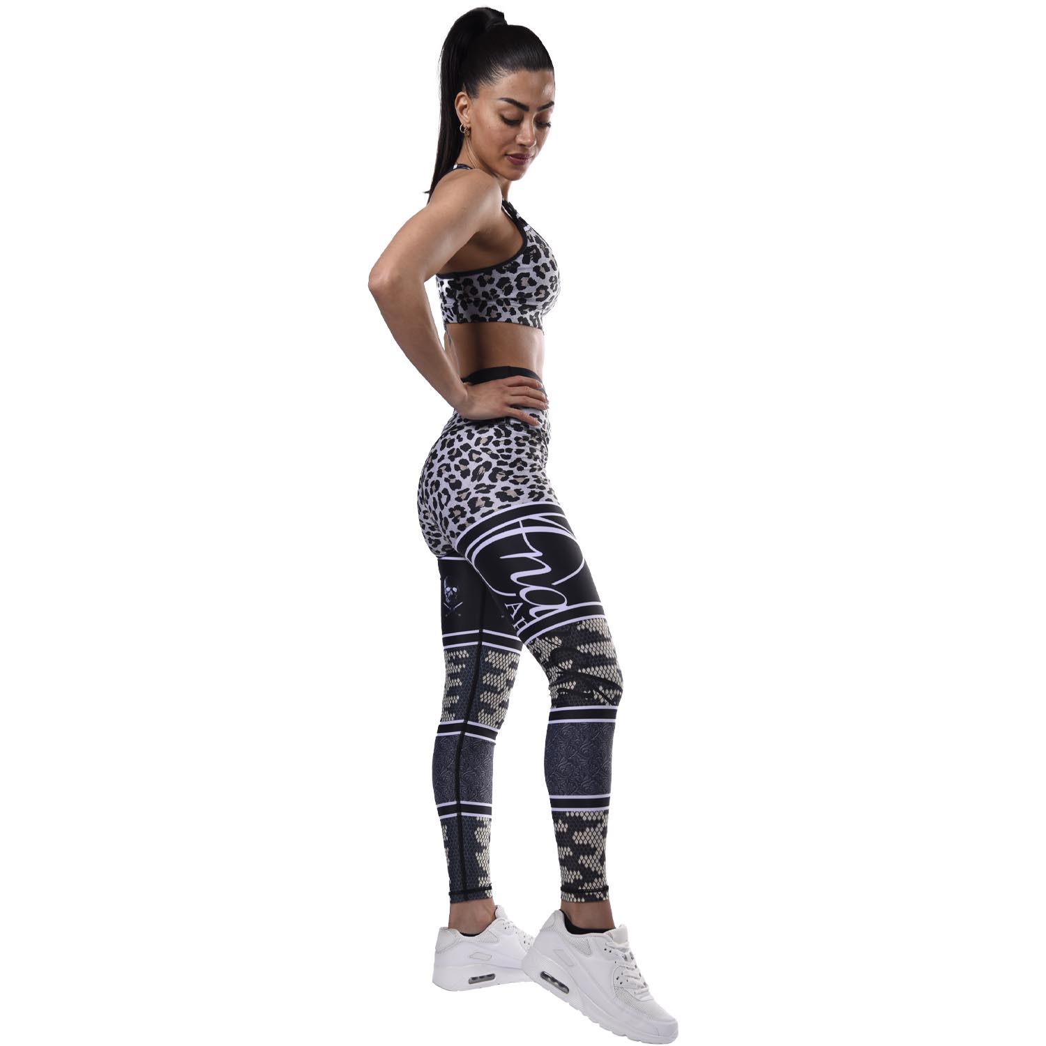 Anarchy Apparel Leggings, Stratum, schwarz-beige, XS