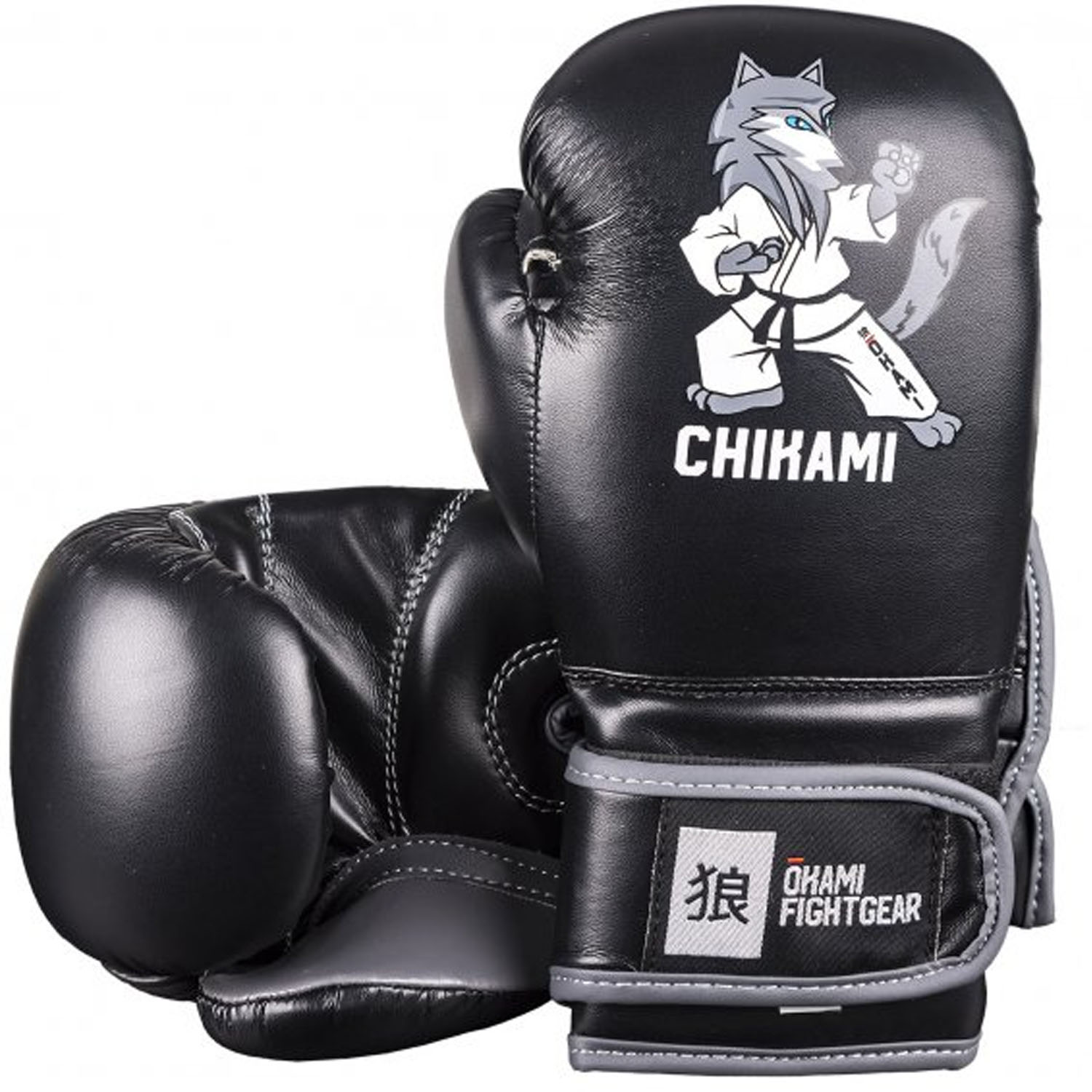 OKAMI Boxhandschuhe, Kinder, Chikami, schwarz, 6 Oz