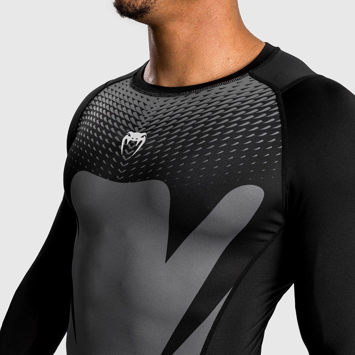 VENUM Rashguard, L/S, Attack, black-grey, S