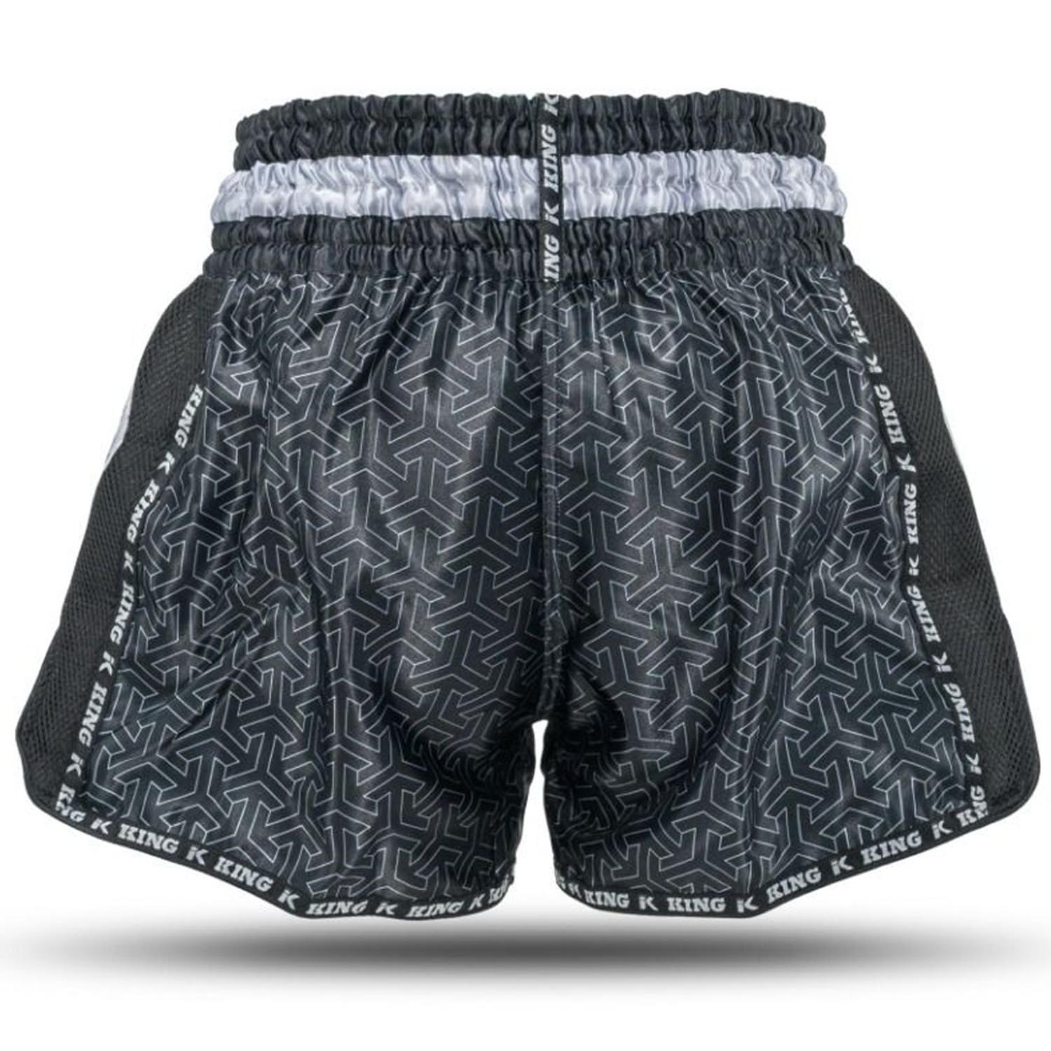 KING PRO BOXING Muay Thai Shorts, Origin 1, grau-weiß, S