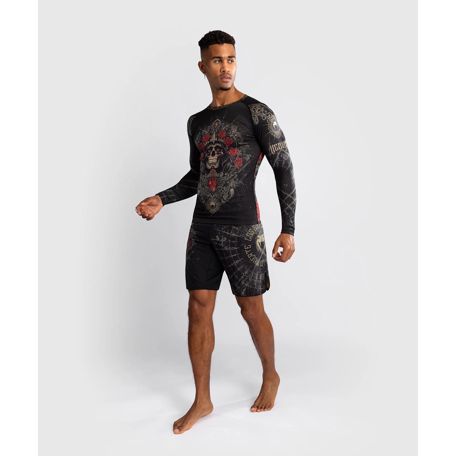 VENUM Rashguard, L/S, Santa Muerte 5.0, black-gold, XXL