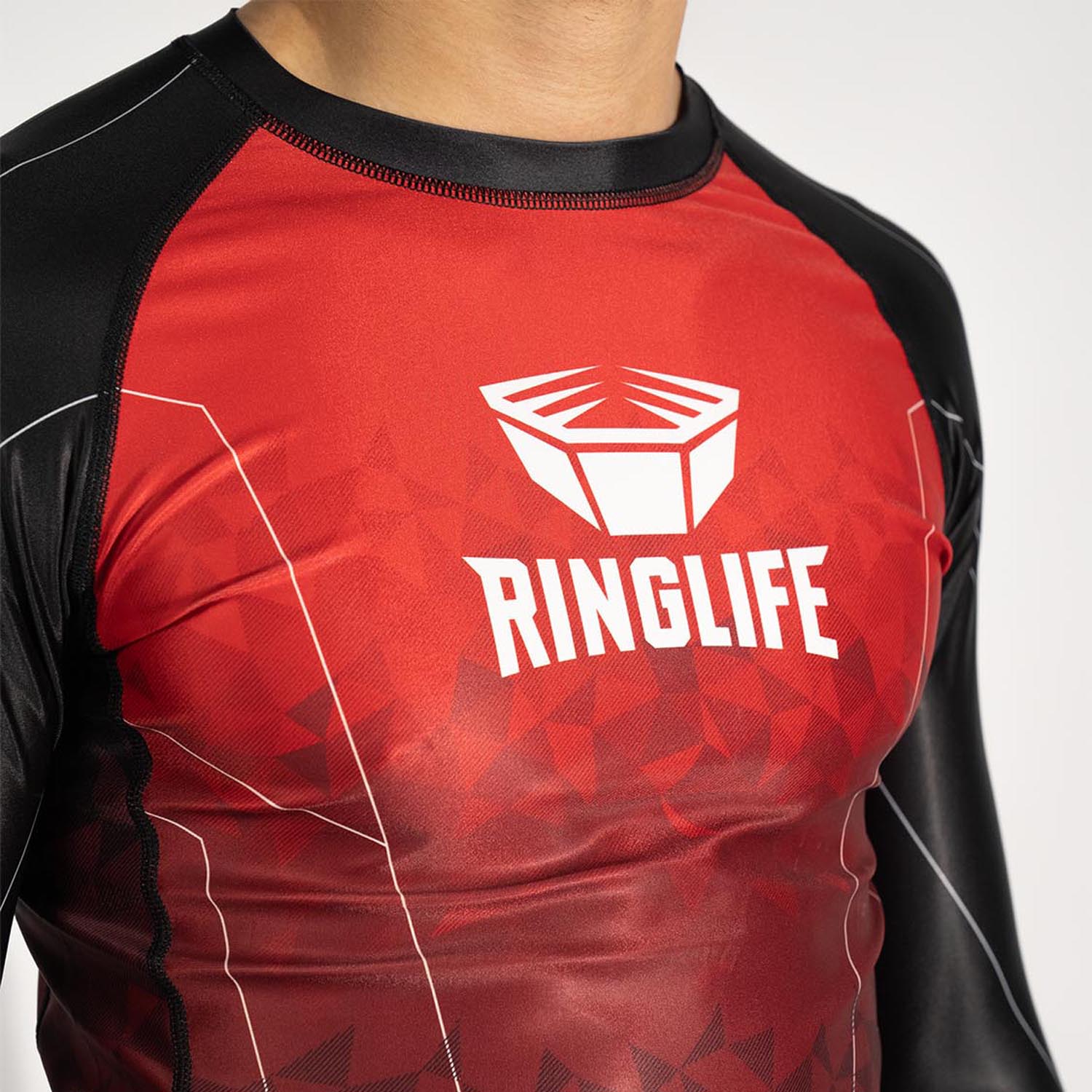 RINGLIFE Rashguard L/S - Transition black-red L