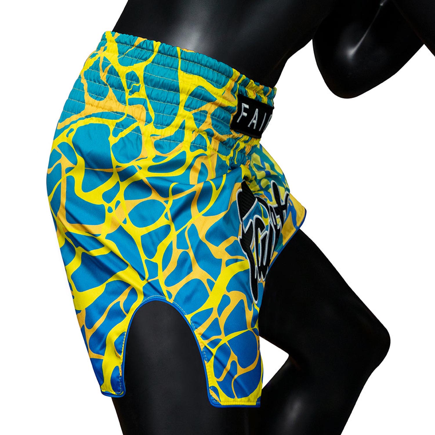 Fairtex Muay Thai Shorts, BS1927, Magma, gelb-green, M