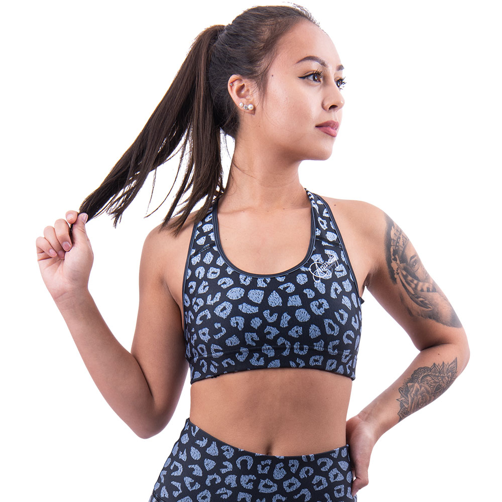 Anarchy Apparel Sports Bra, Leopardess, black-white