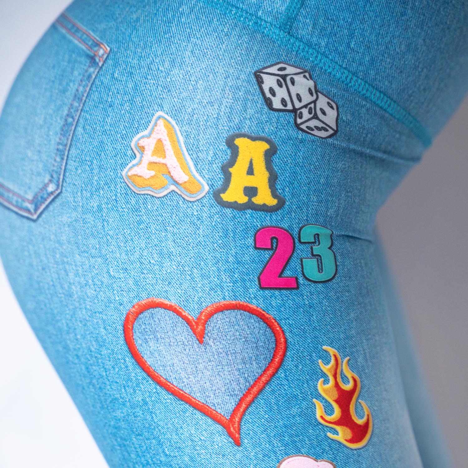 Anarchy Apparel Compression Leggings, Denim, XS