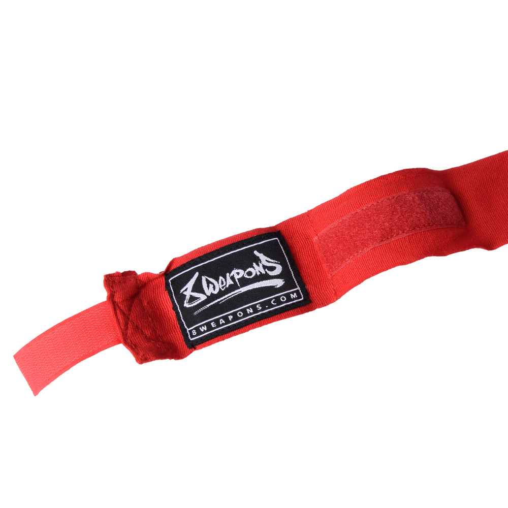 8 WEAPONS Hand Wraps, semi-elastic, 3.5 m, red