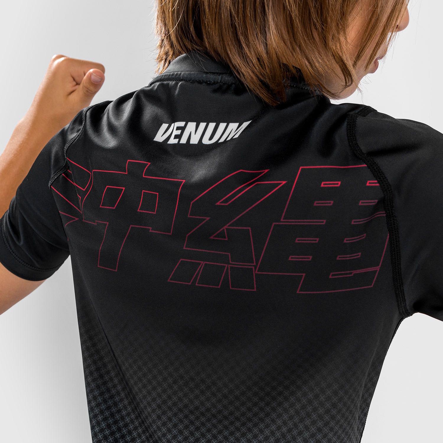 VENUM Rashguard, S/S, Kinder, Okinawa 3.0, schwarz-rot, 12 J