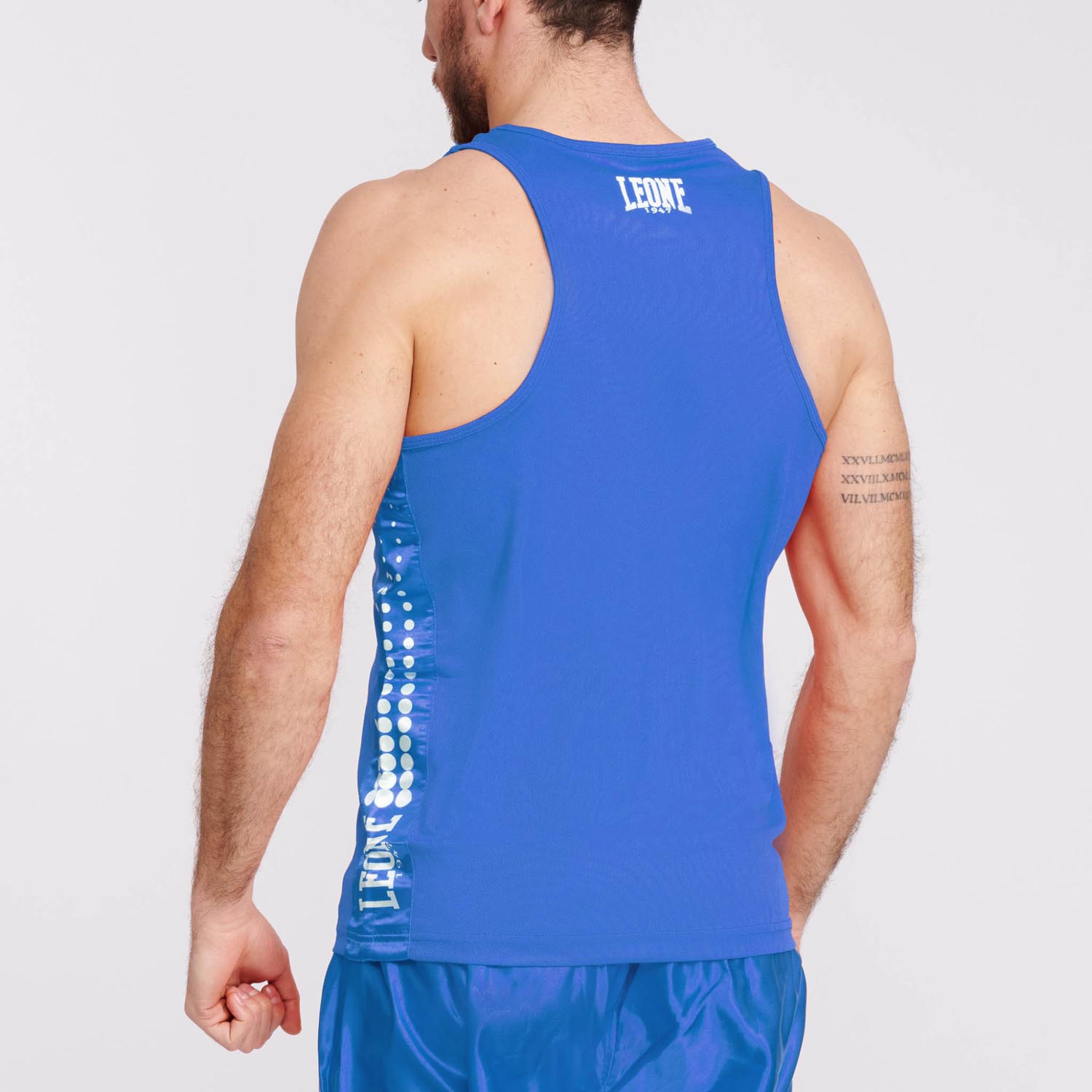 LEONE Boxing Top, Singlet, Boxing, AB726, blau, L