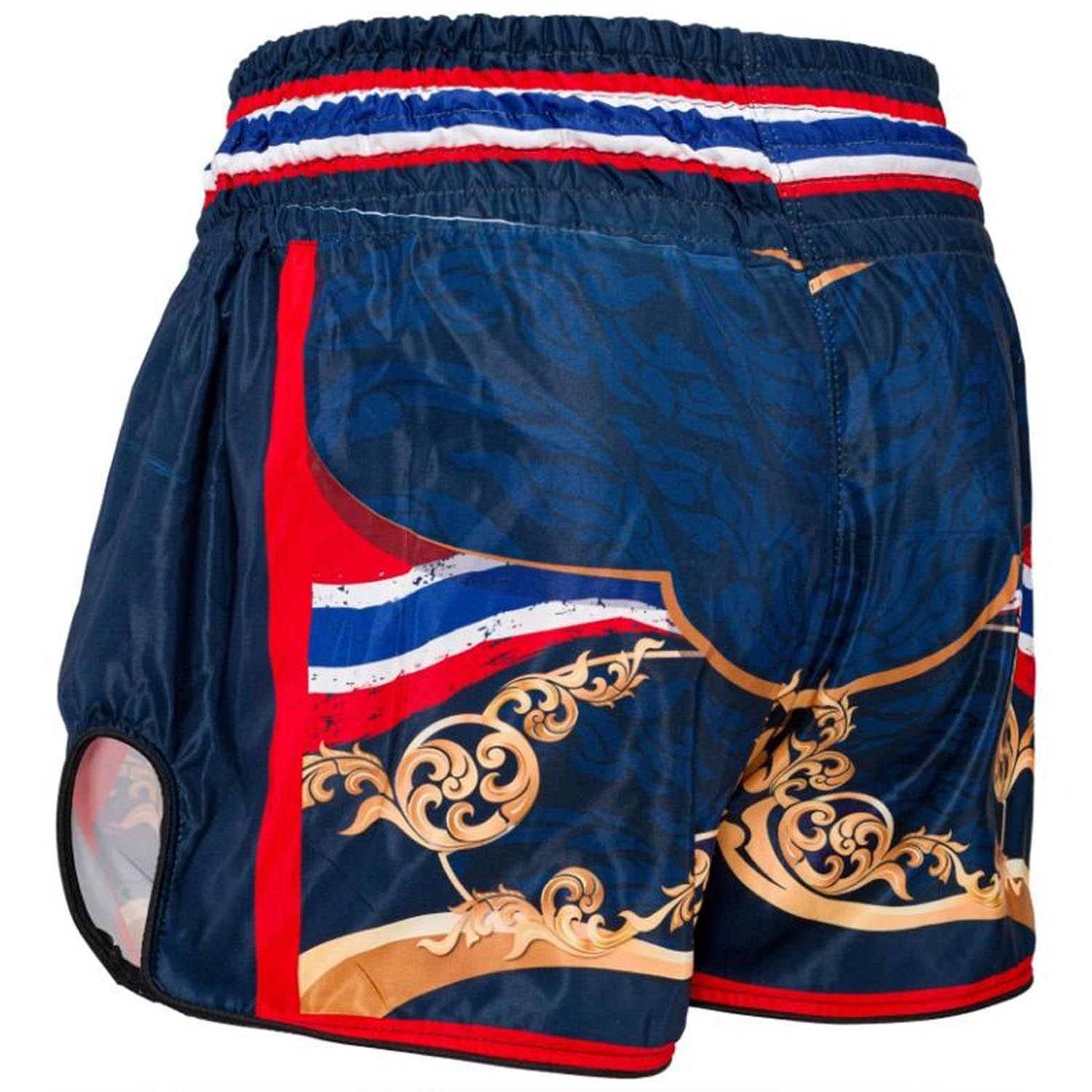 Booster Muay Thai Shorts, Country, blau-rot-gold, S