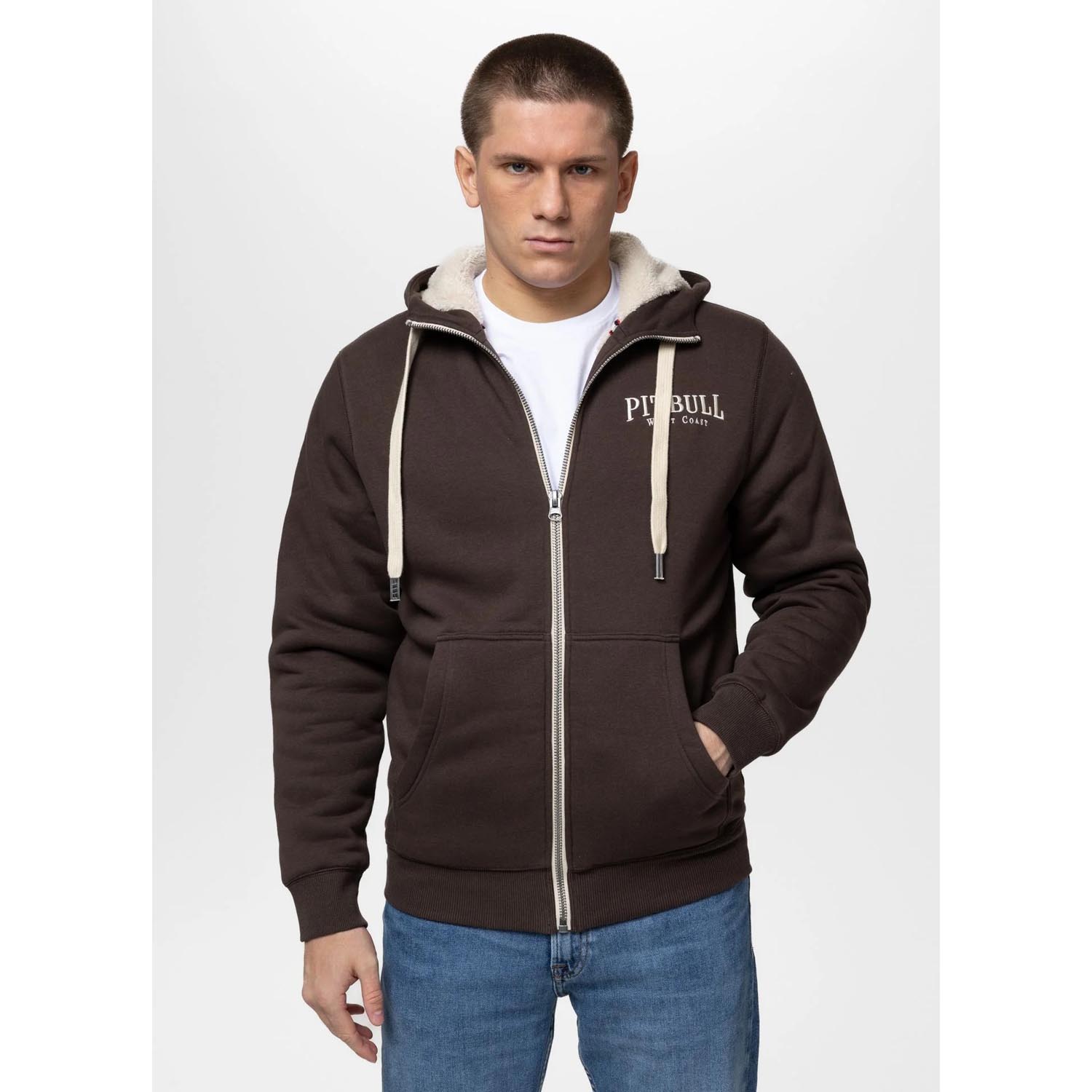 Pit Bull West Coast Zip Hoody, Ruffin Detroit, brown, XXXL