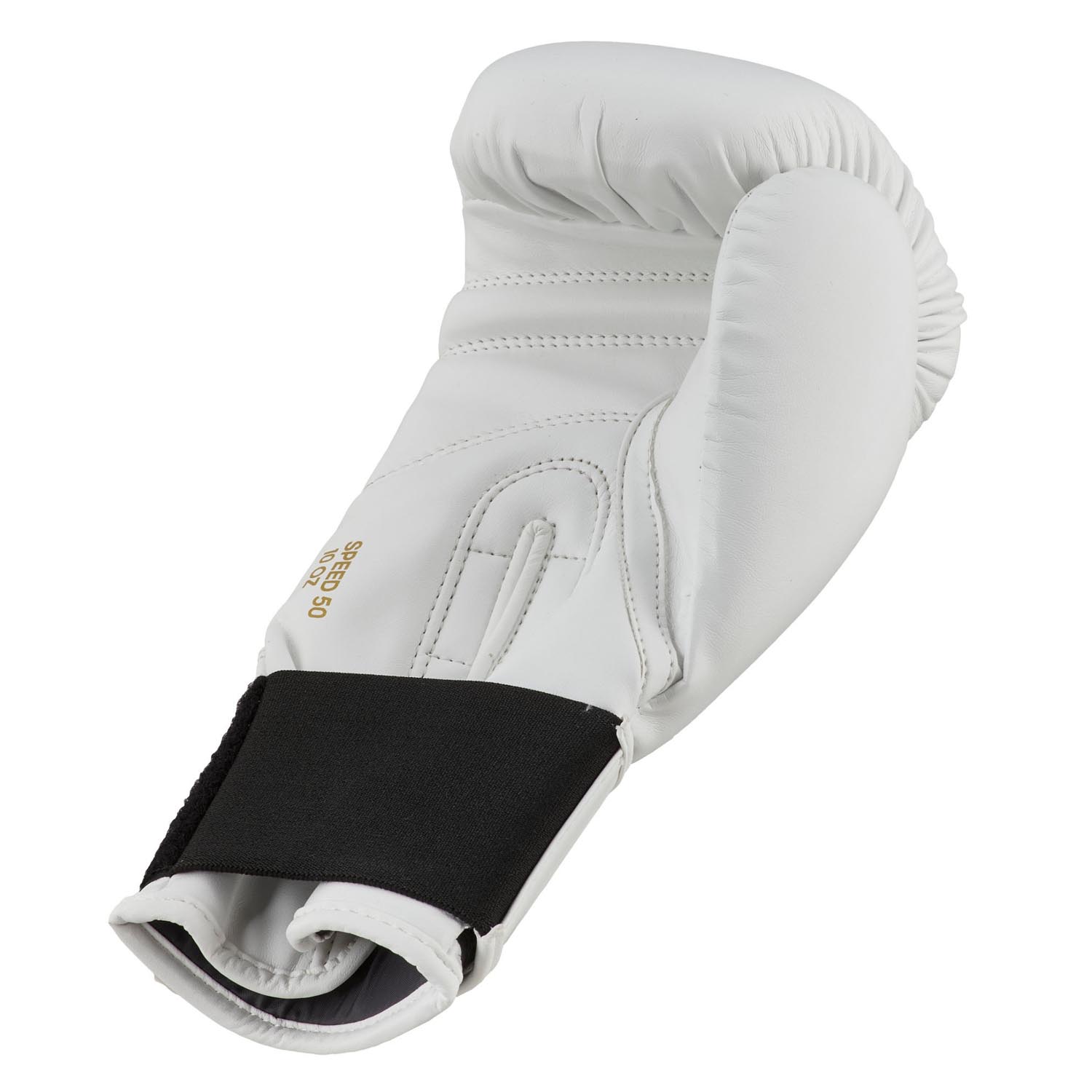 adidas Boxing Gloves, Kids, Speed 50, white-gold, 8 Oz