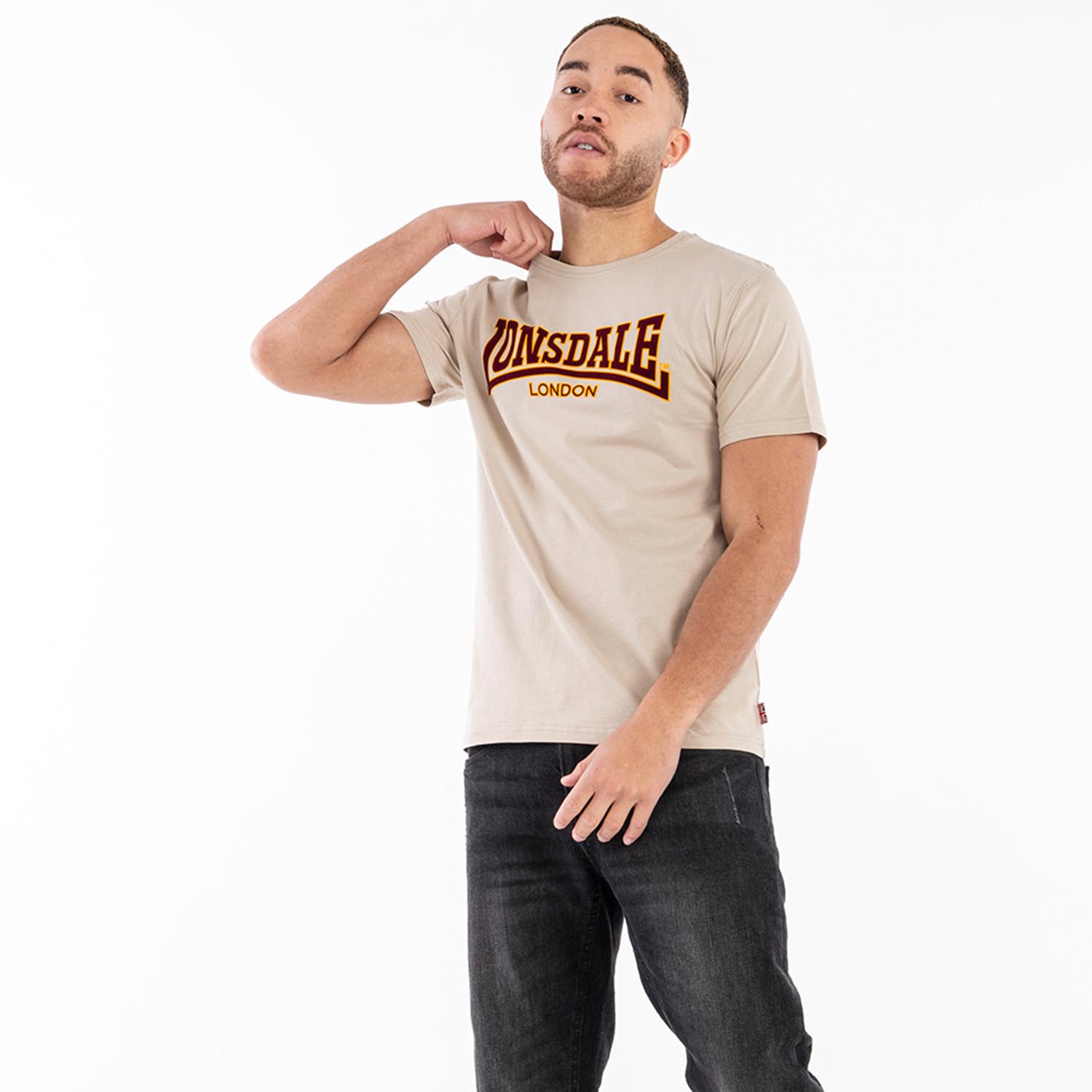Lonsdale T-Shirt, Classic, sand, S