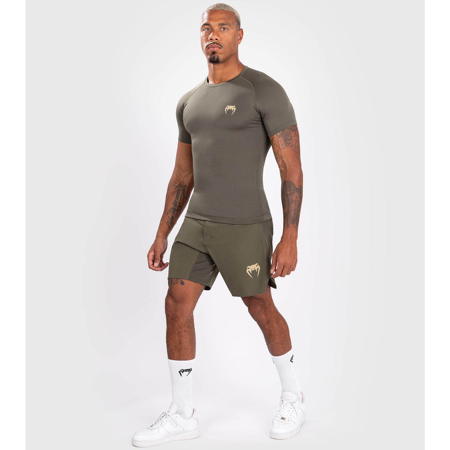VENUM Rashguards, S/S, Contender, khaki, XXL