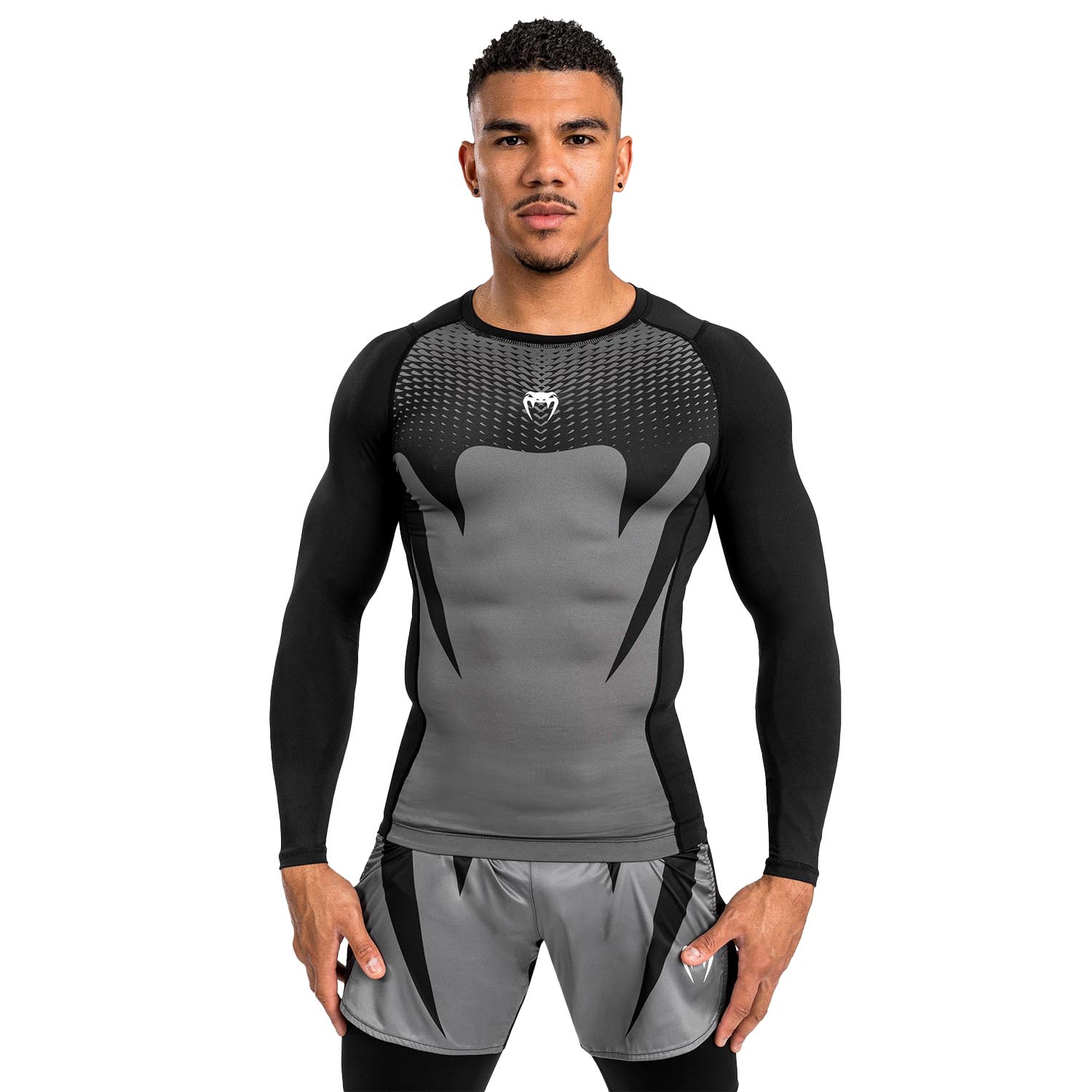 VENUM Rashguard, L/S, Attack, schwarz-grau, XXL