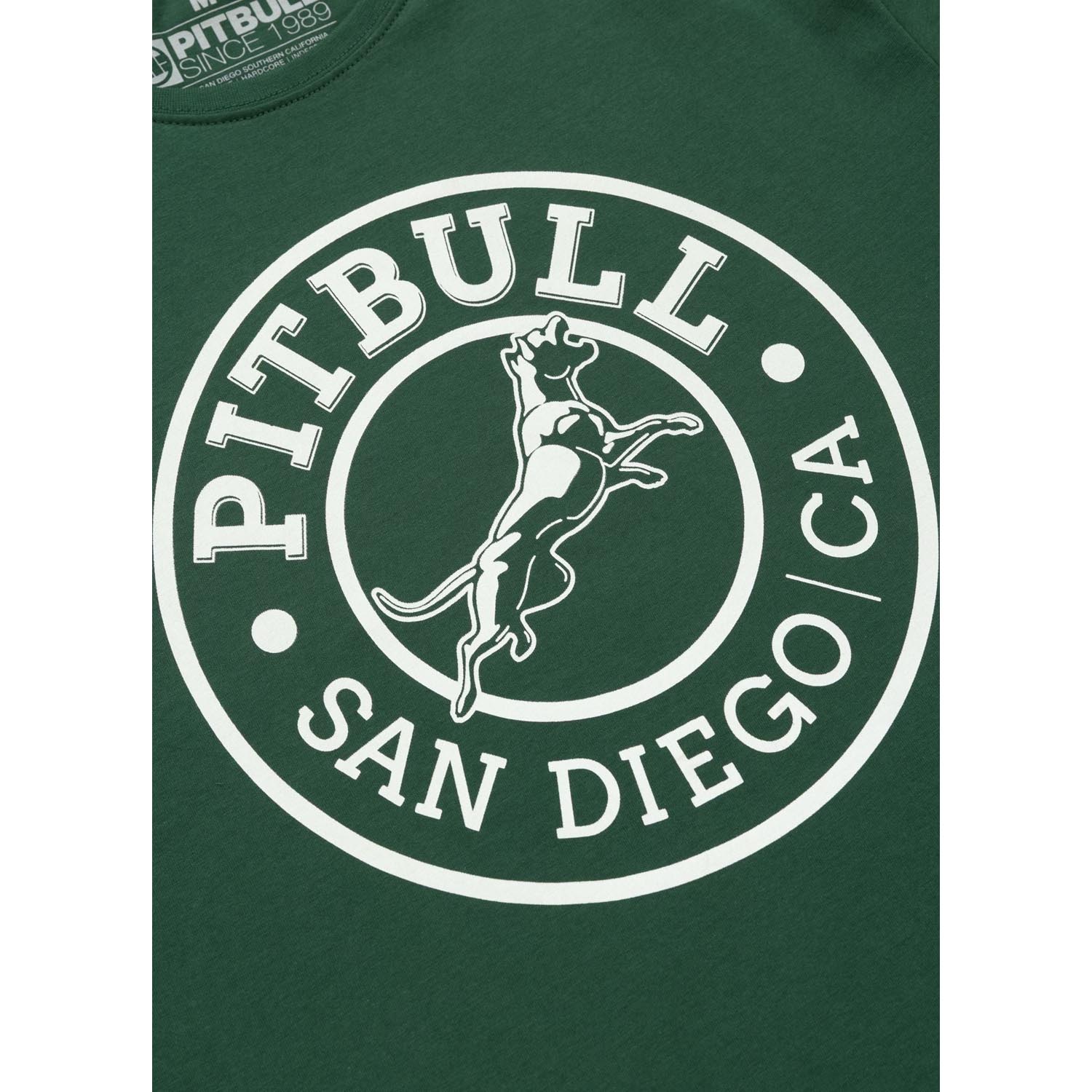 Pit Bull West Coast, T-Shirt, San Diego CA, dark green-white, XXXL