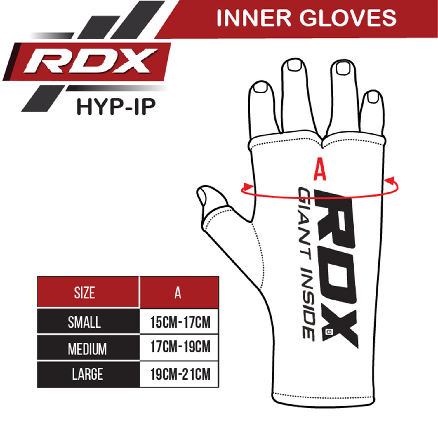 RDX Innenhandschuhe, Hosiery Foam, schwarz-gold, XL
