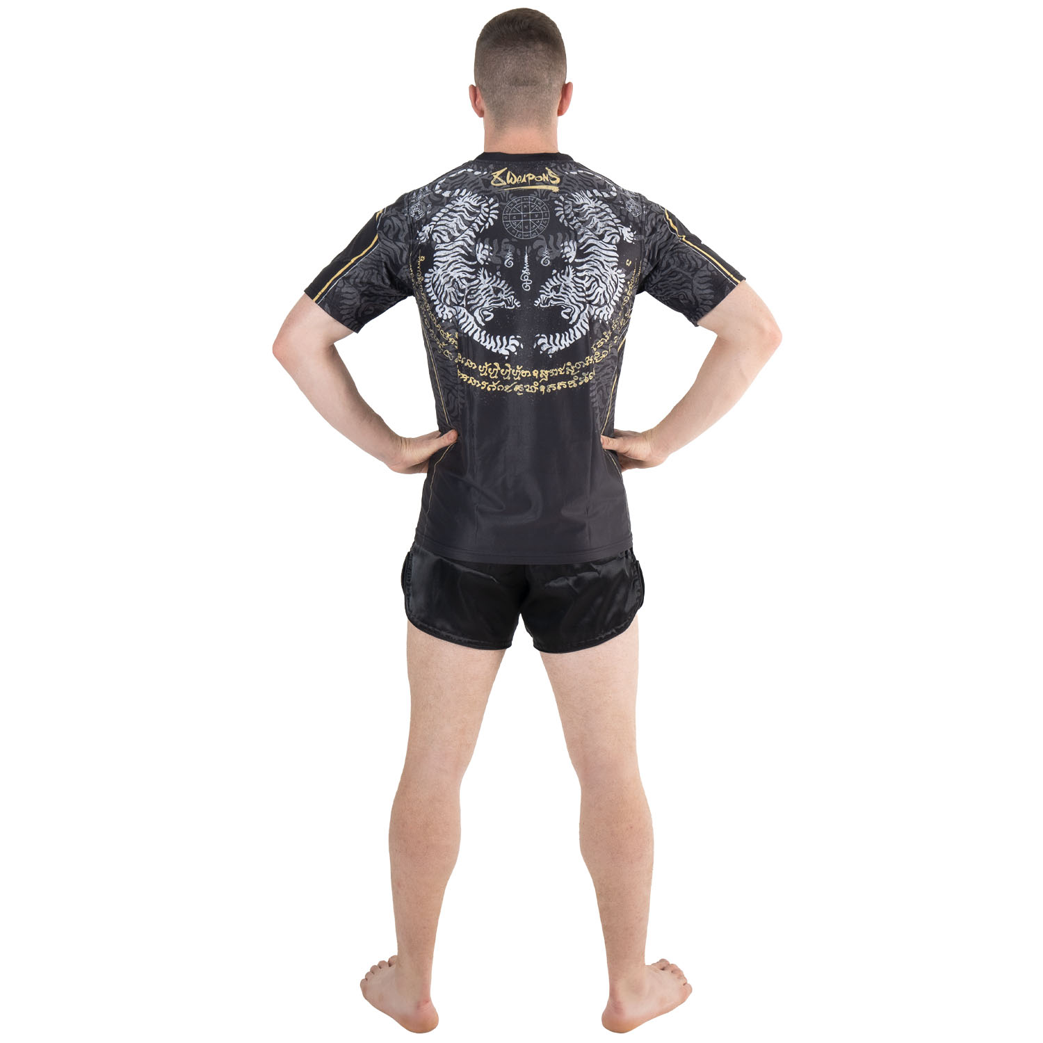 8 WEAPONS Functional T-Shirt, Tiger Yant, black-yellow, M