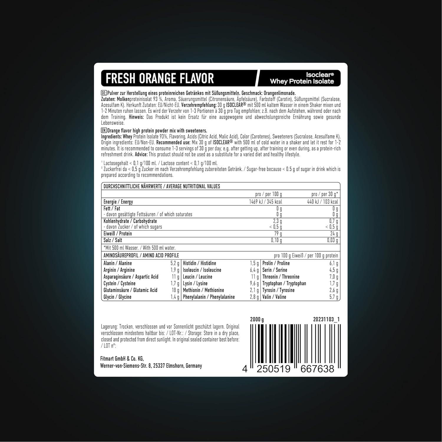 ESN Isoclear Whey Isolate, 2000g, Fresh Orange