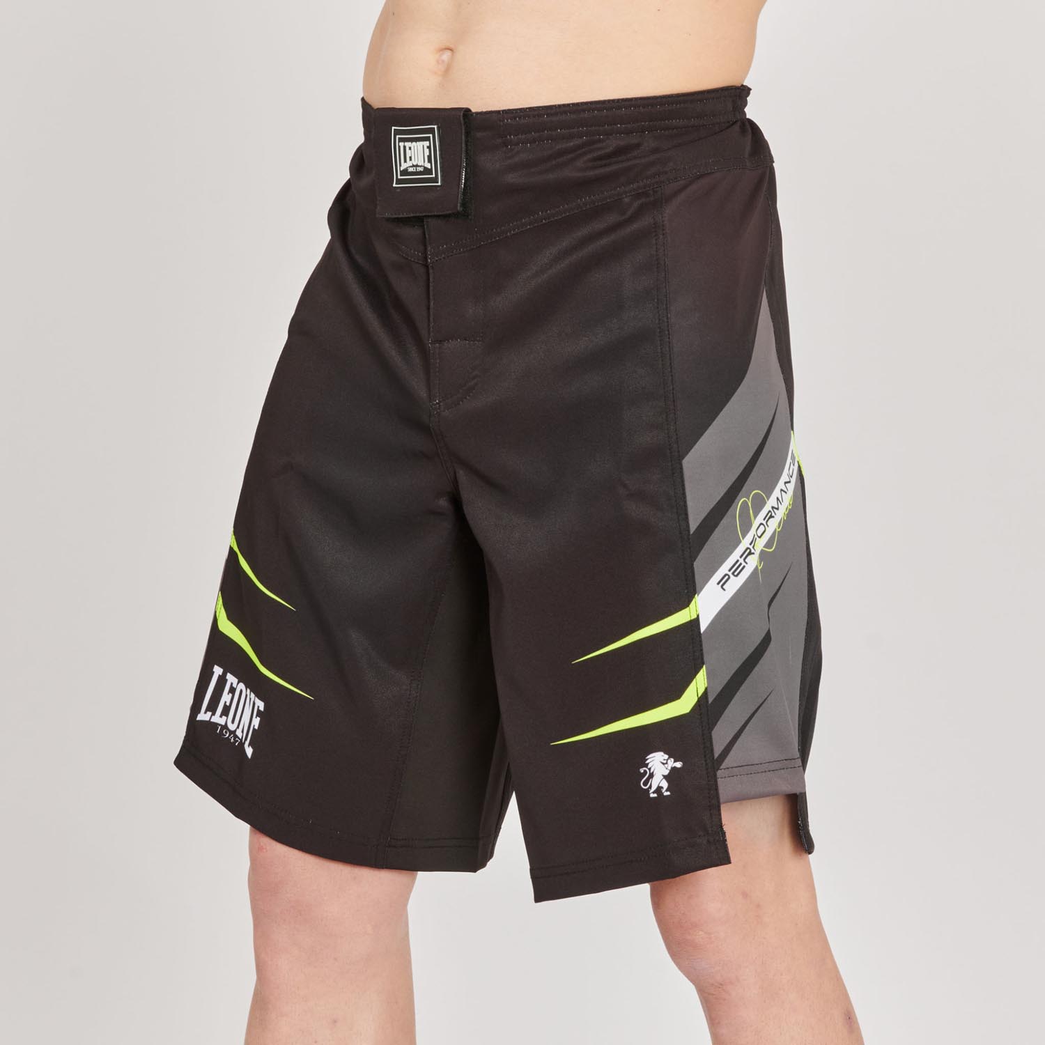 LEONE MMA Fight Shorts, Revo Fluo, AB957F, black, L