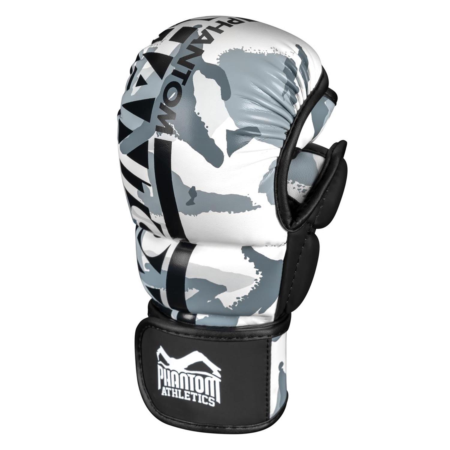 Phantom Athletics MMA Sparring Boxing Gloves, Apex, camo-white, S/M