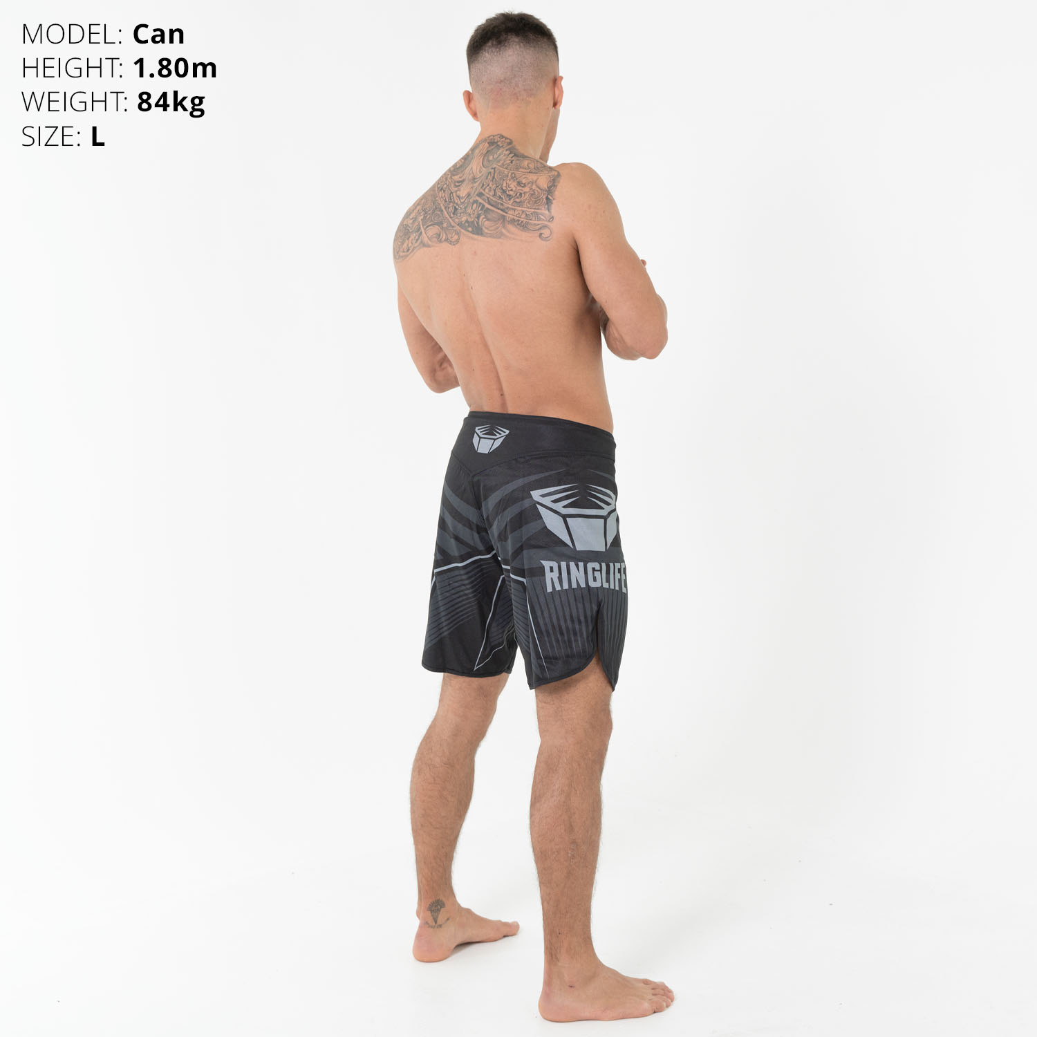 RINGLIFE MMA Shorts - Octaring schwarz-grau XS
